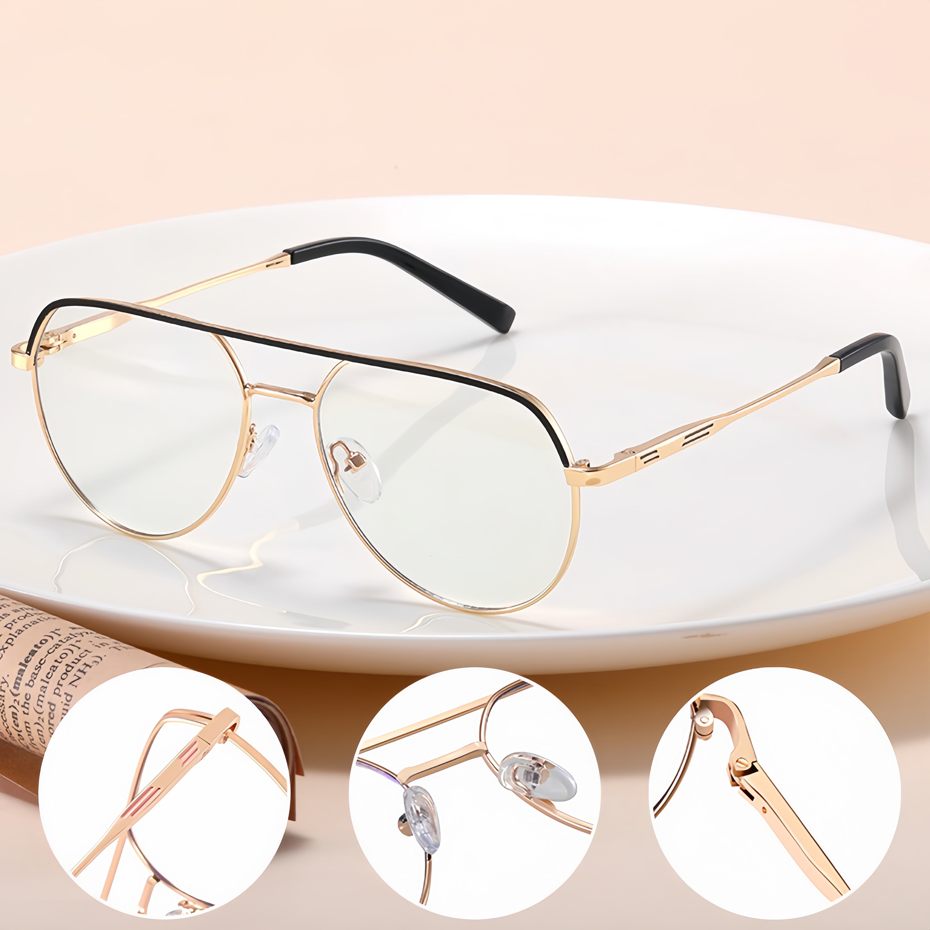 Modern Thin Metal Eyeglass Frames