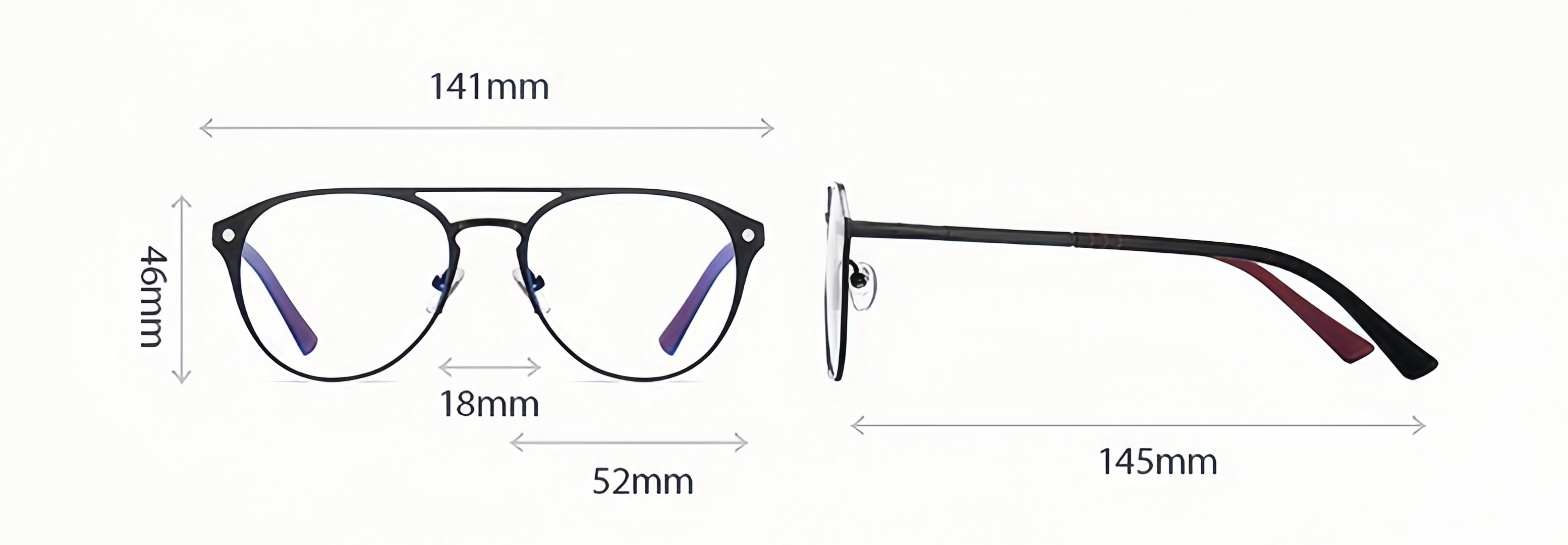 Aluminum-Magnesium 3-in-1 Magnetic Clip-On Sunglasses & Prescription Glasses Set