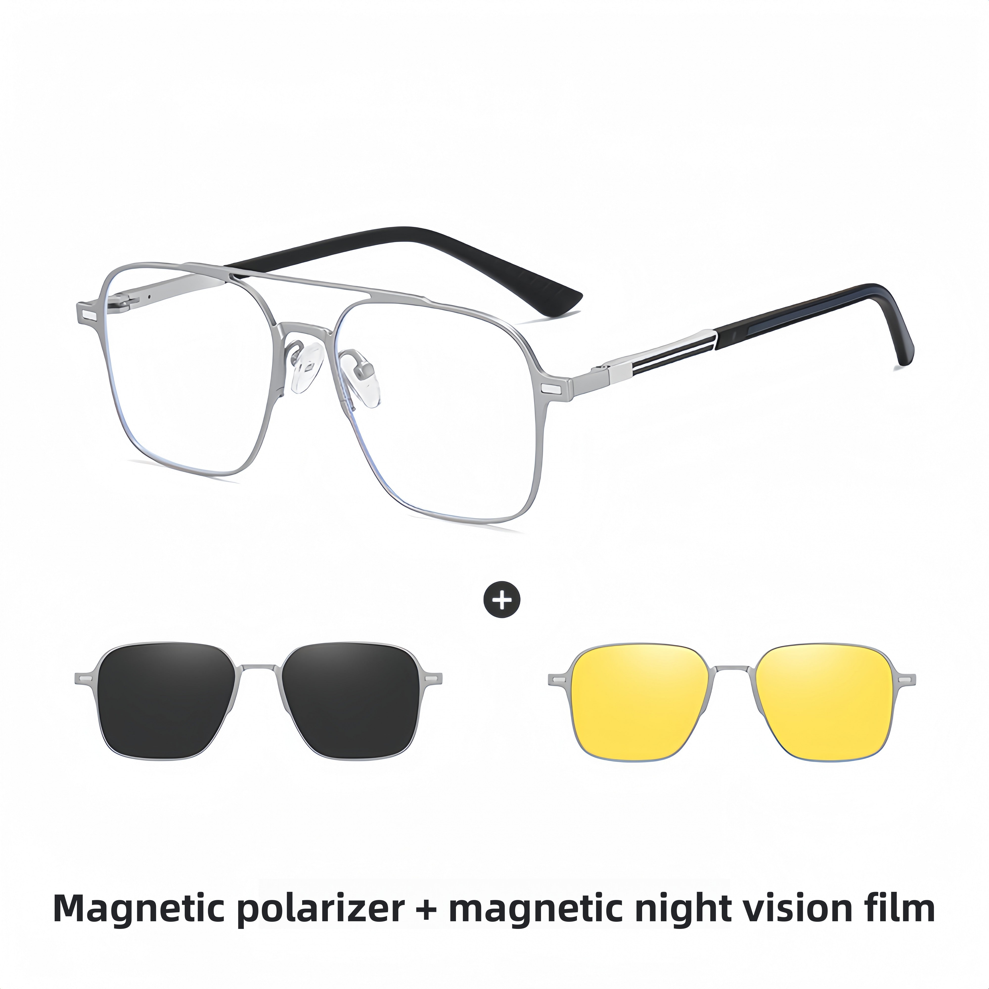 Men's Aluminum-Magnesium Alloy Prescription Eyeglass Frames