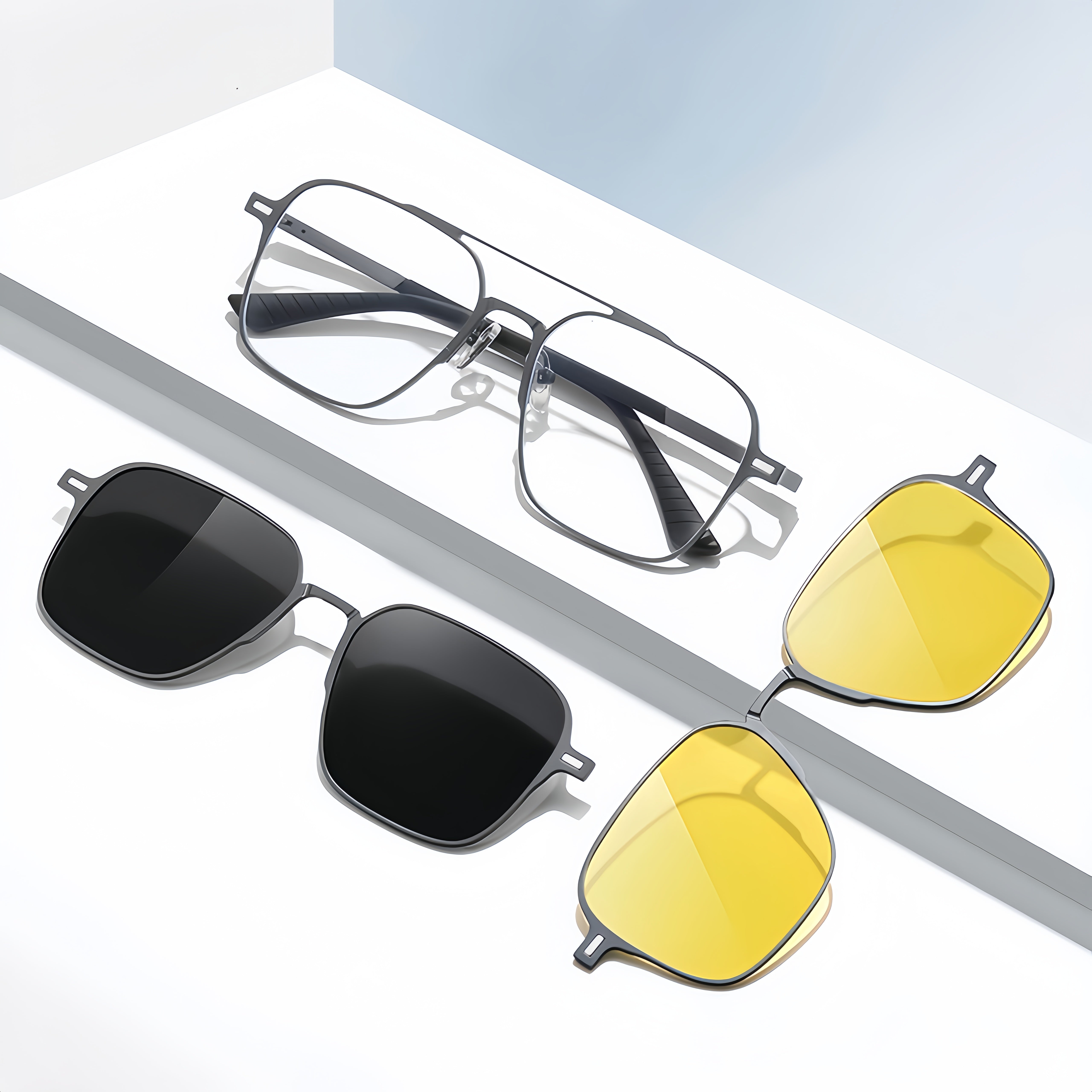 Men's Aluminum-Magnesium Alloy Prescription Eyeglass Frames
