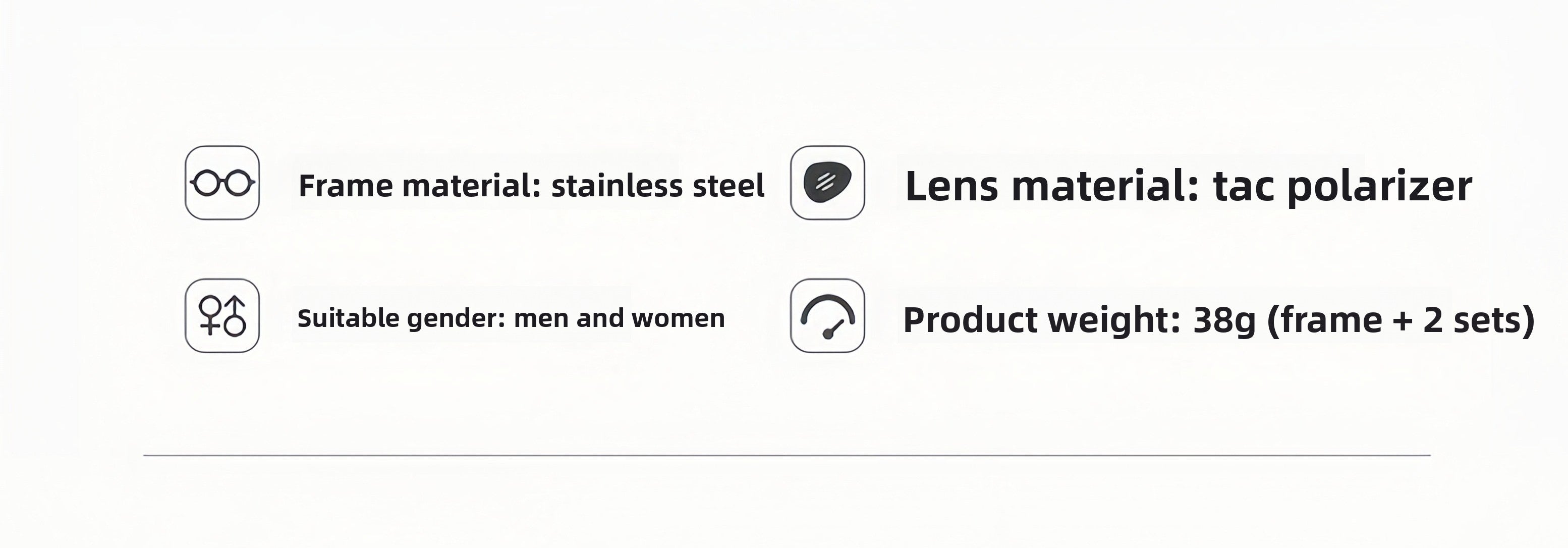 Men's Magnetic Clip-on Prescription Eyewear Set