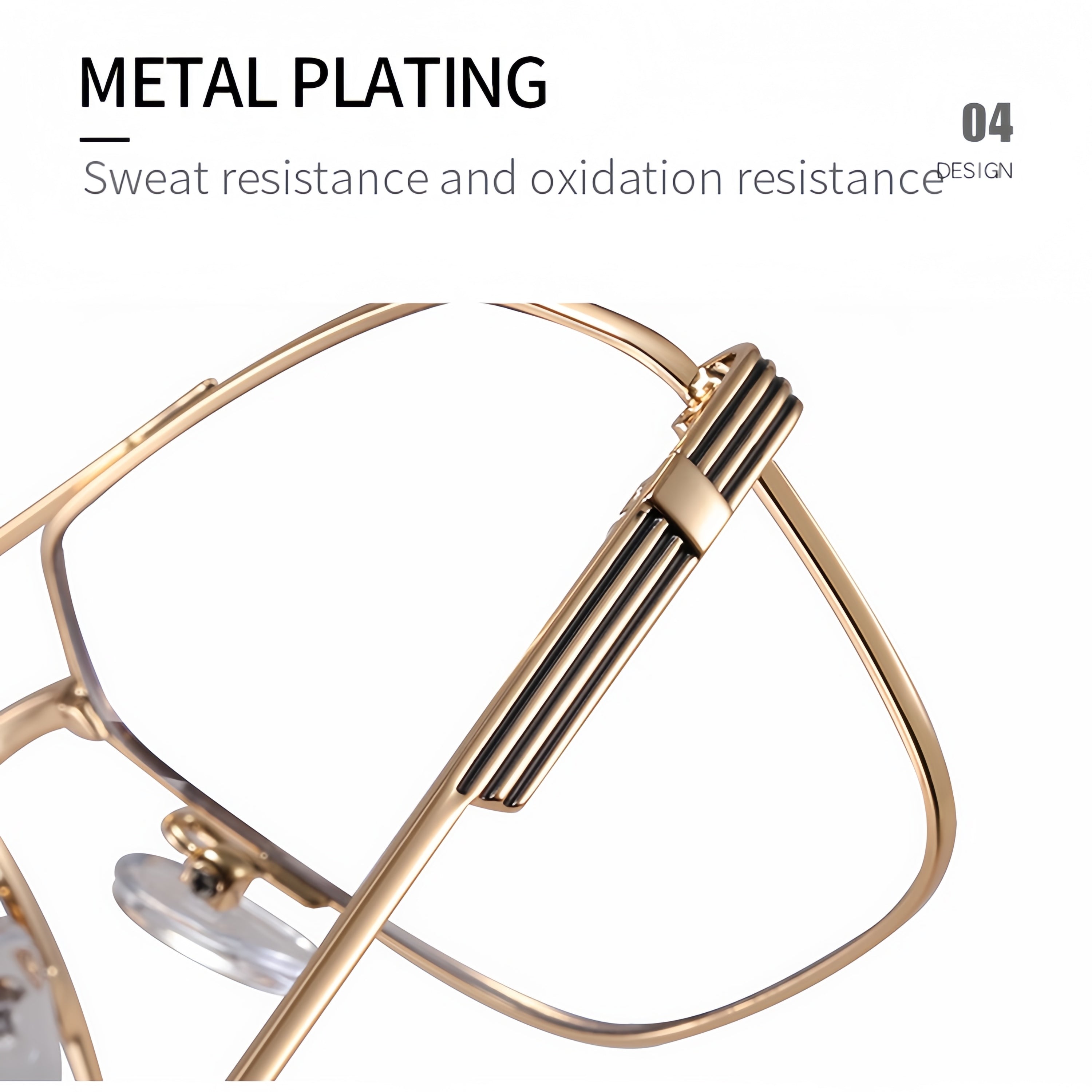 Men's Double Bridge Metal Glasses Frames
