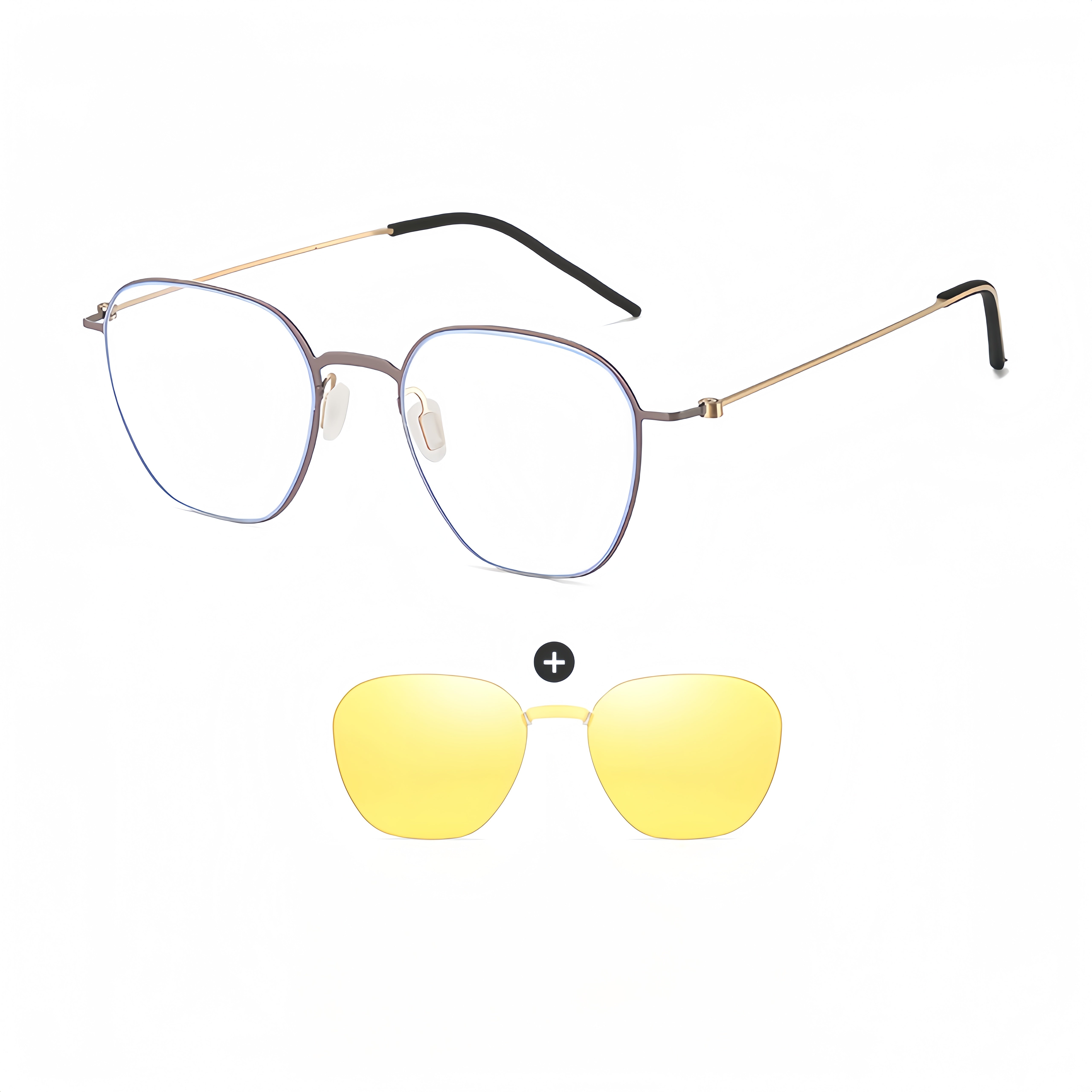 Rimless RX Frame with Magnetic Sunglass Clip