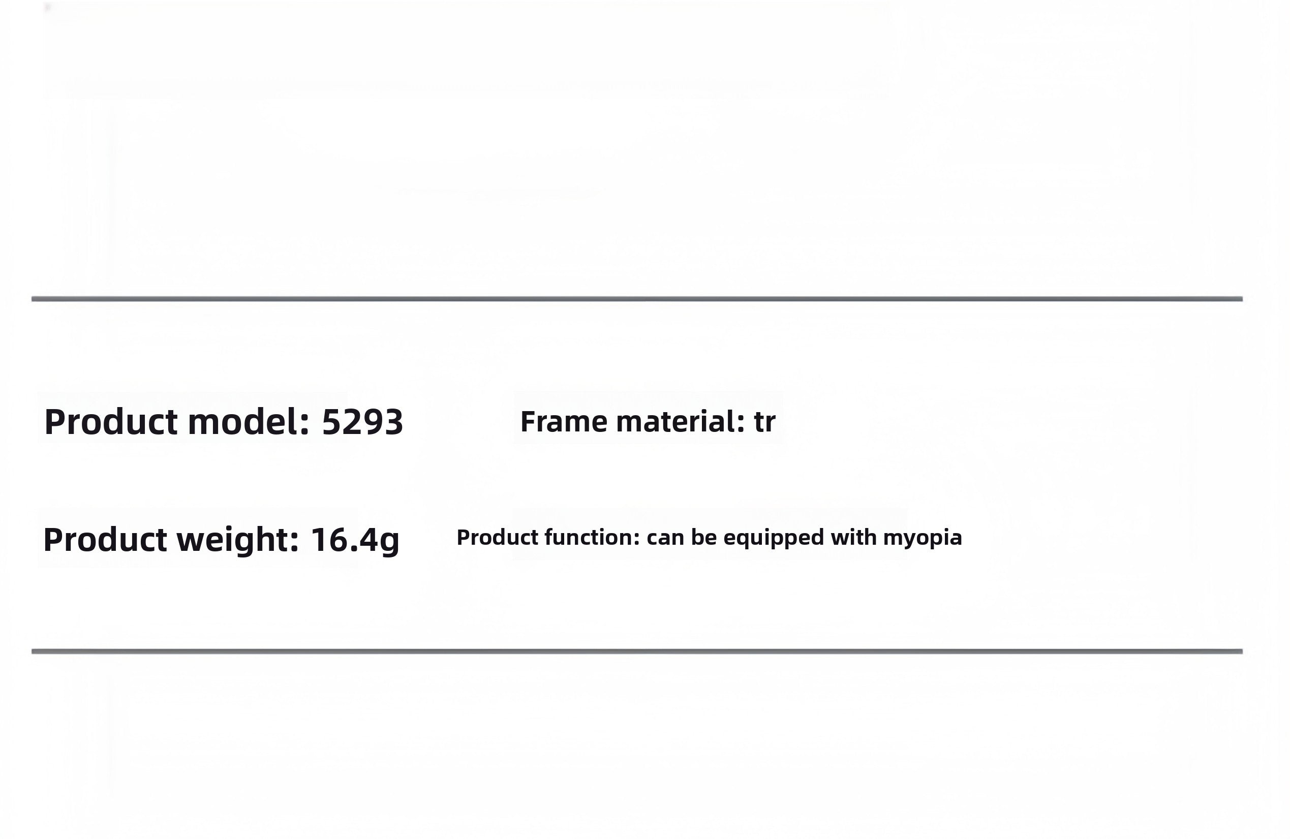 Rectangular Flexible TR90 Eyeglass Frame for Students