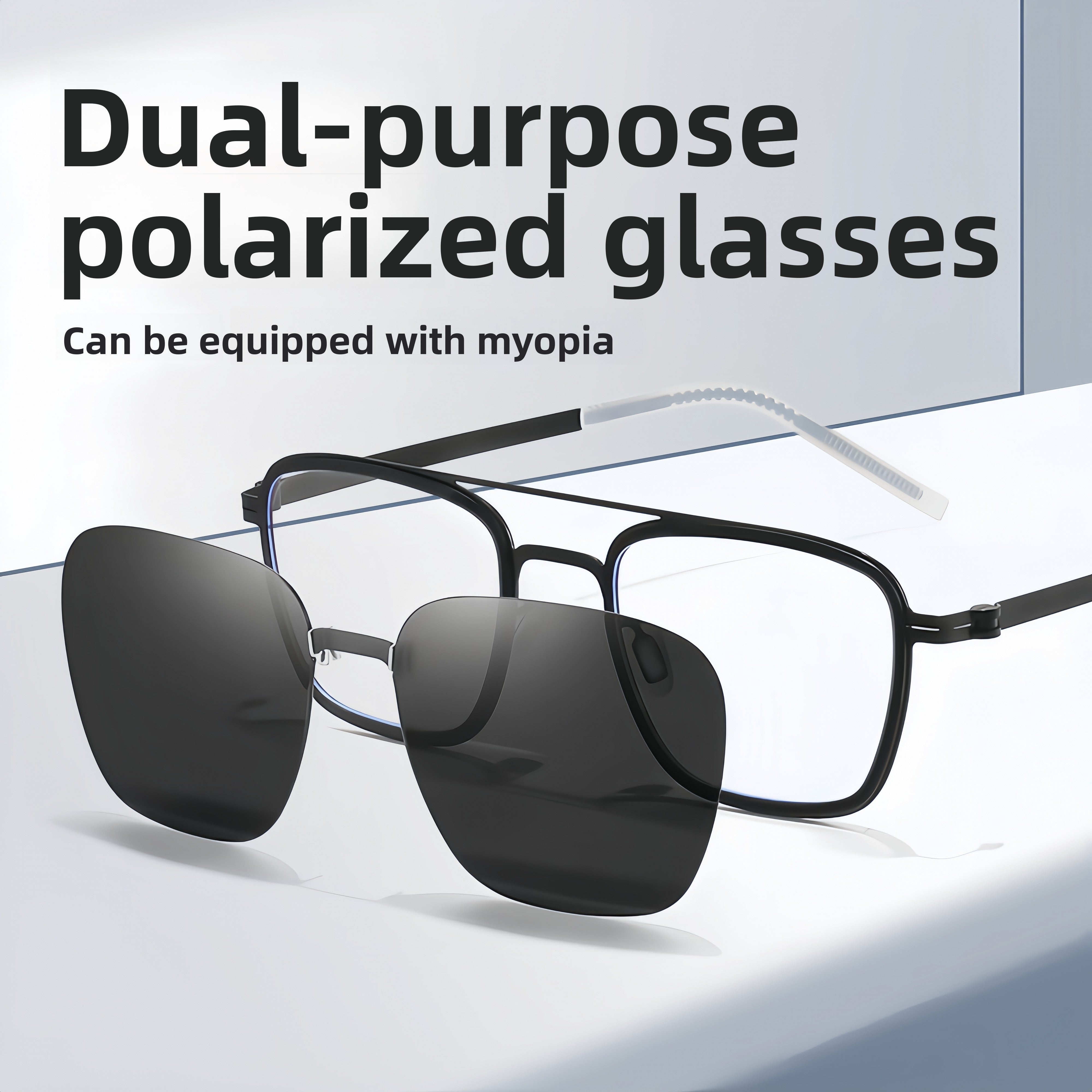 Clip-On Sunglasses Ultra Light - Screwless Prescription Frames
