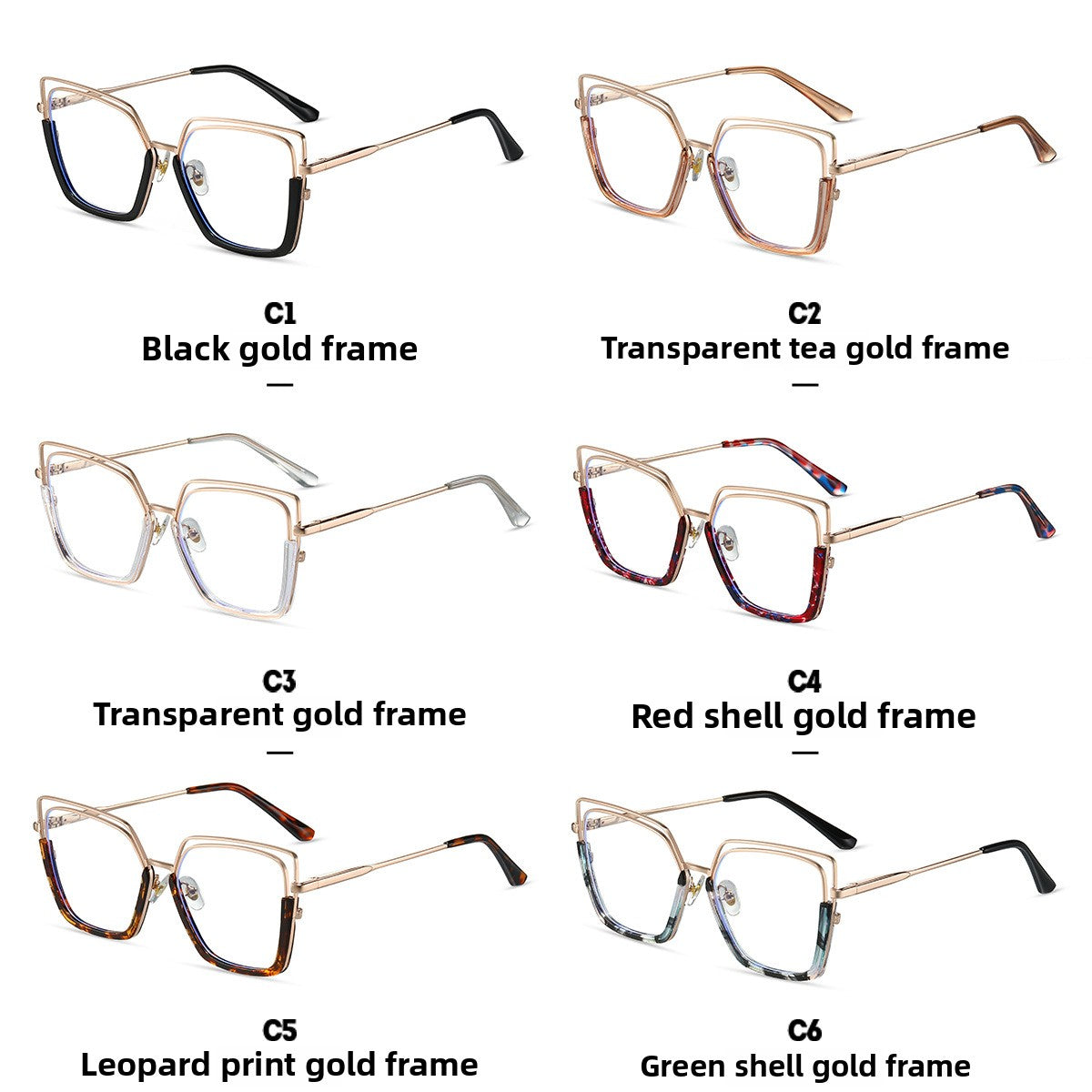 Women's TR90-Metal Hybrid Glasses Frames