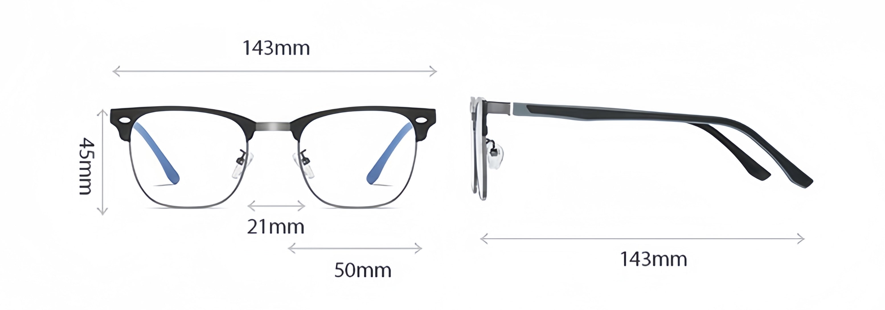 Men's Magnetic Clip-On Titanium RX Frame