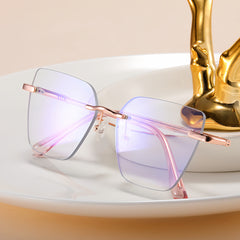 Women's Rimless Metal Glasses Frames