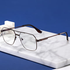 Men's Double Bridge Metal Glasses Frames