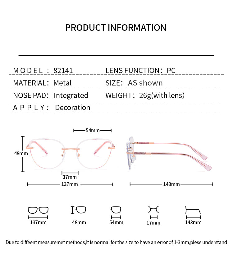 Women's Rimless Eyeglasses