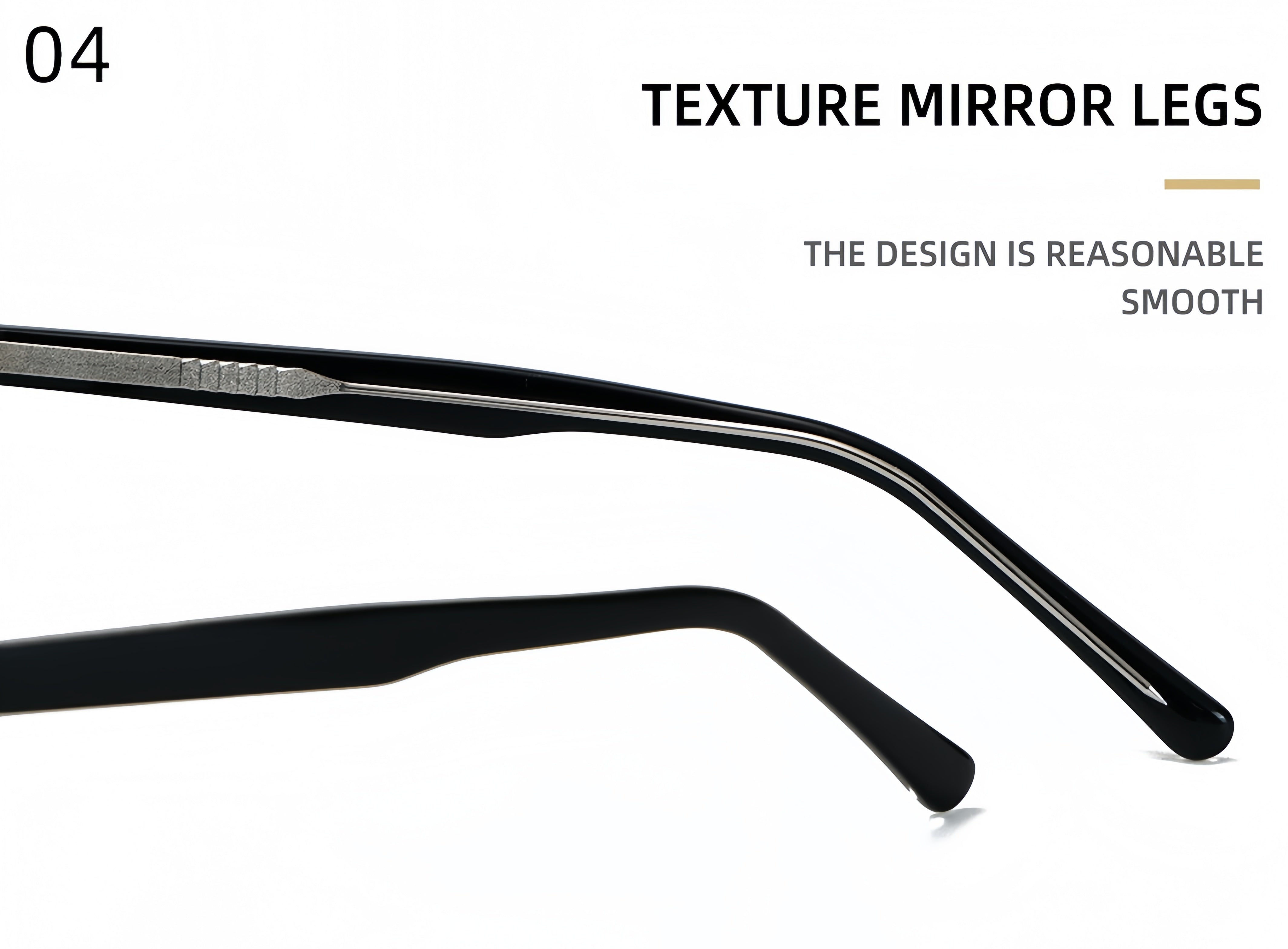 TR90 Frame with Acetate Temple Large Vision Glasses