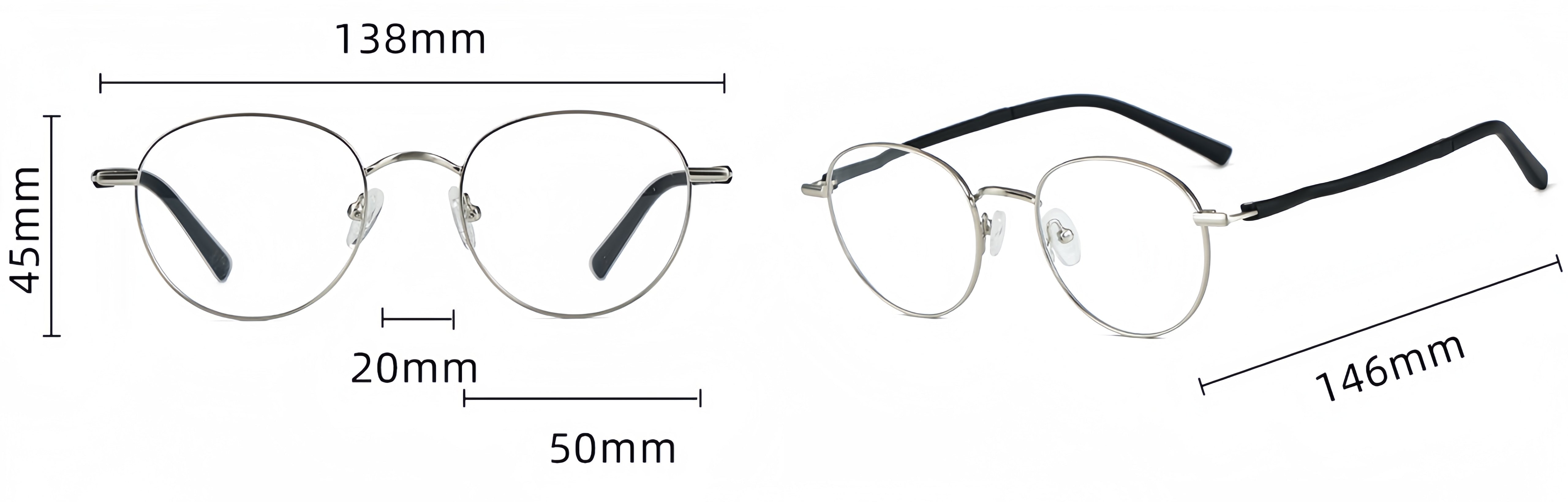 Vintage Round Metal Optical Frames