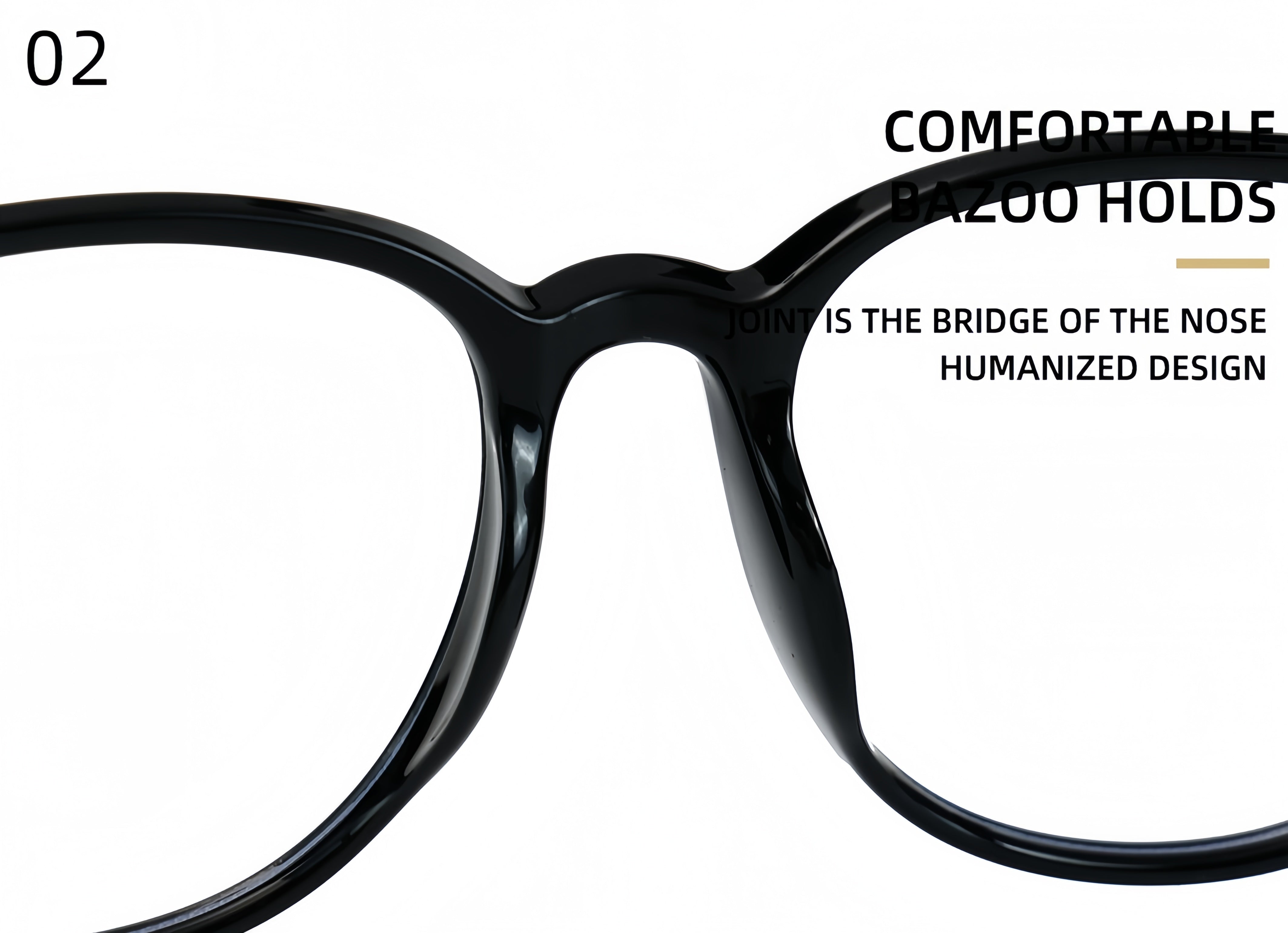 TR90 Frame with Acetate Temple Large Vision Glasses