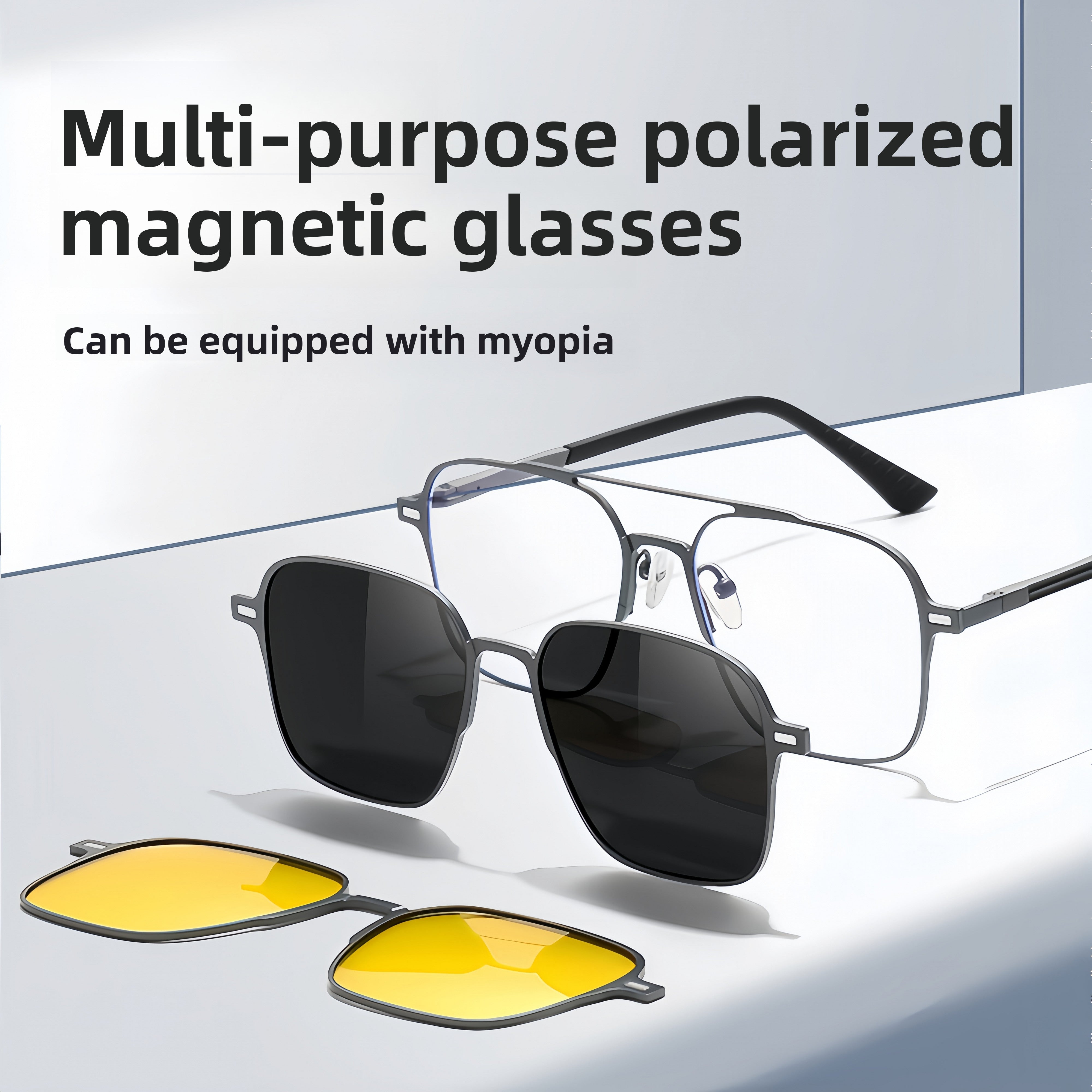 Men's Aluminum-Magnesium Alloy Prescription Eyeglass Frames