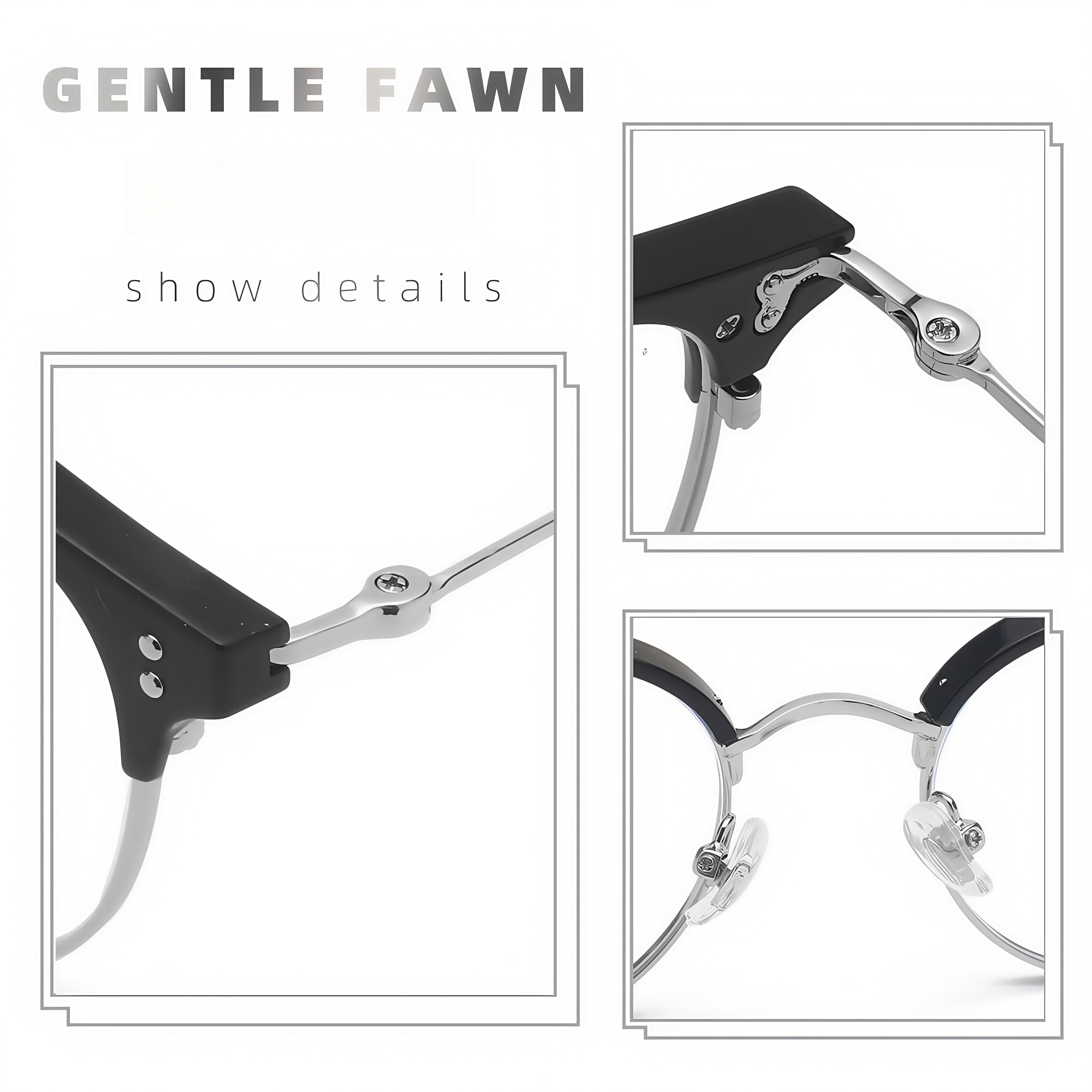 Unisex Browline Prescription Glasses Frames