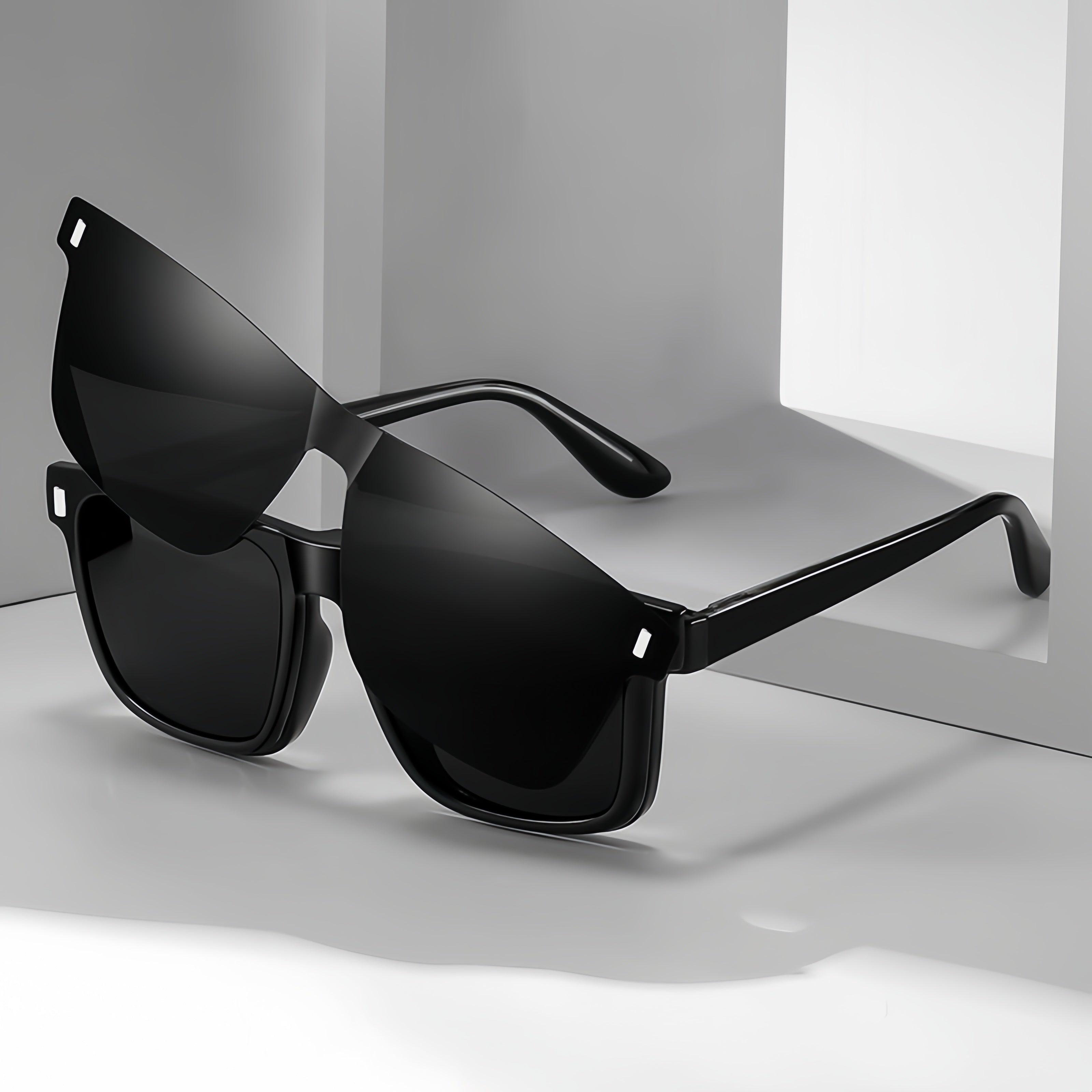Magnetic Clip-On Polarized Sunglasses