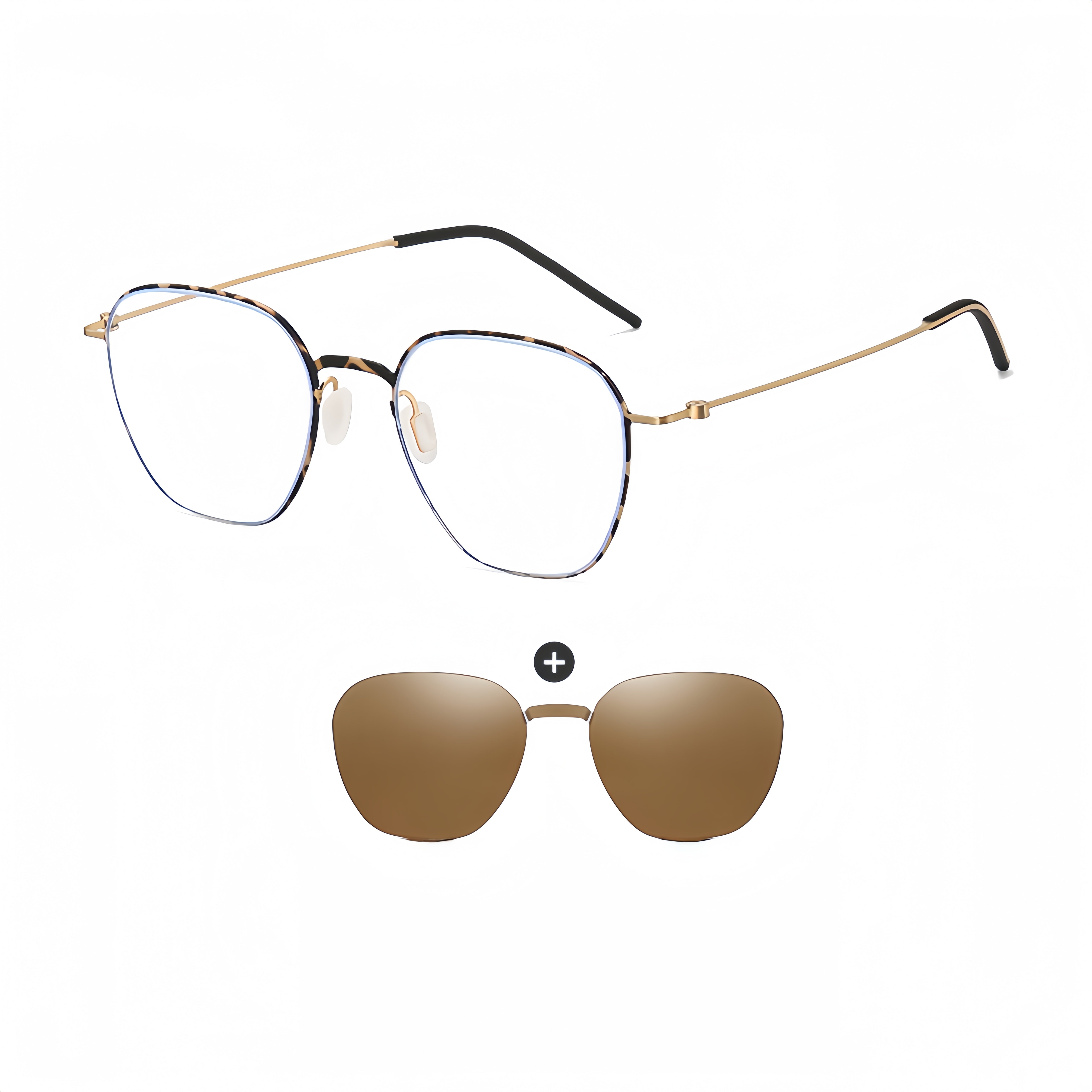 Rimless RX Frame with Magnetic Sunglass Clip