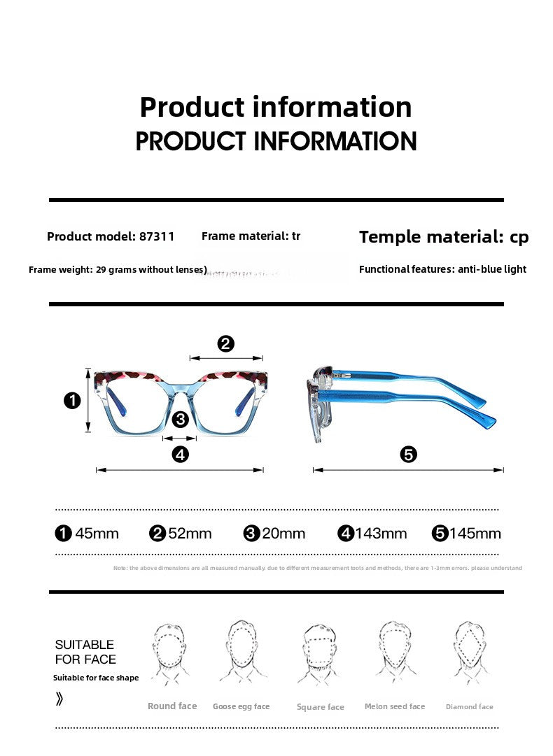 Women's TR90 Acetate Eyeglass Frames