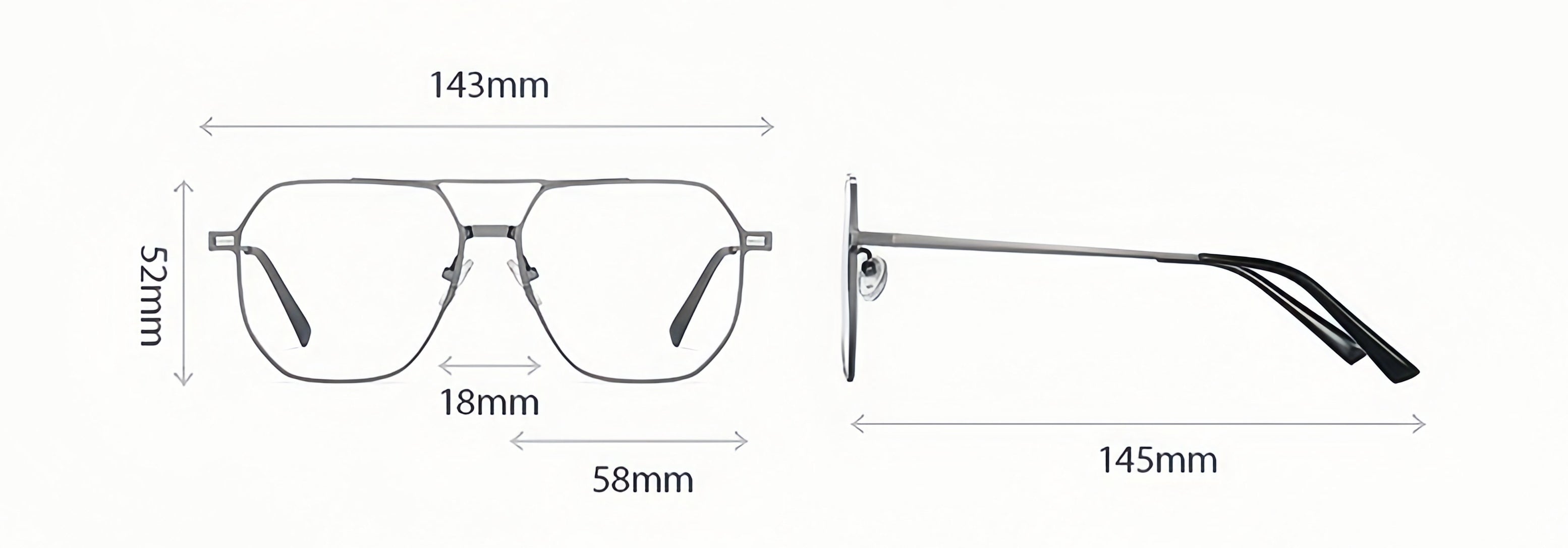 Men's Magnetic Clip-on Prescription Eyewear Set