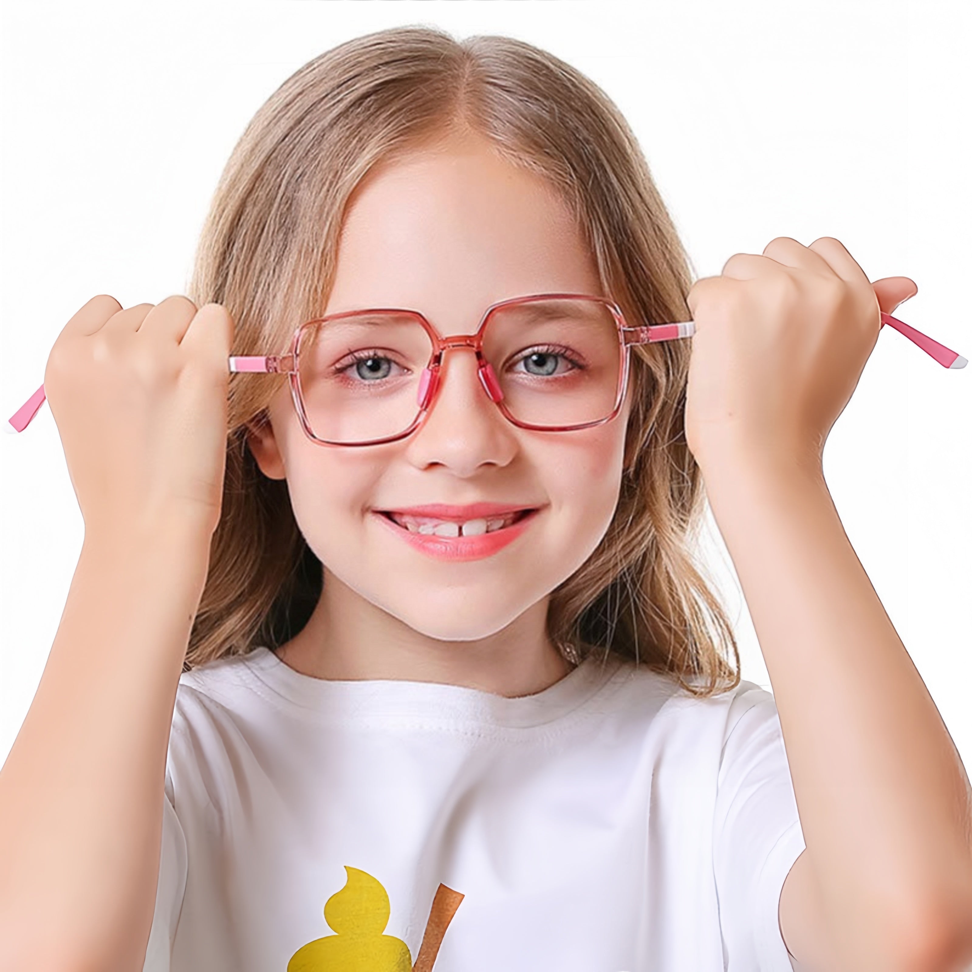Rectangular Flexible TR90 Eyeglass Frame for Students