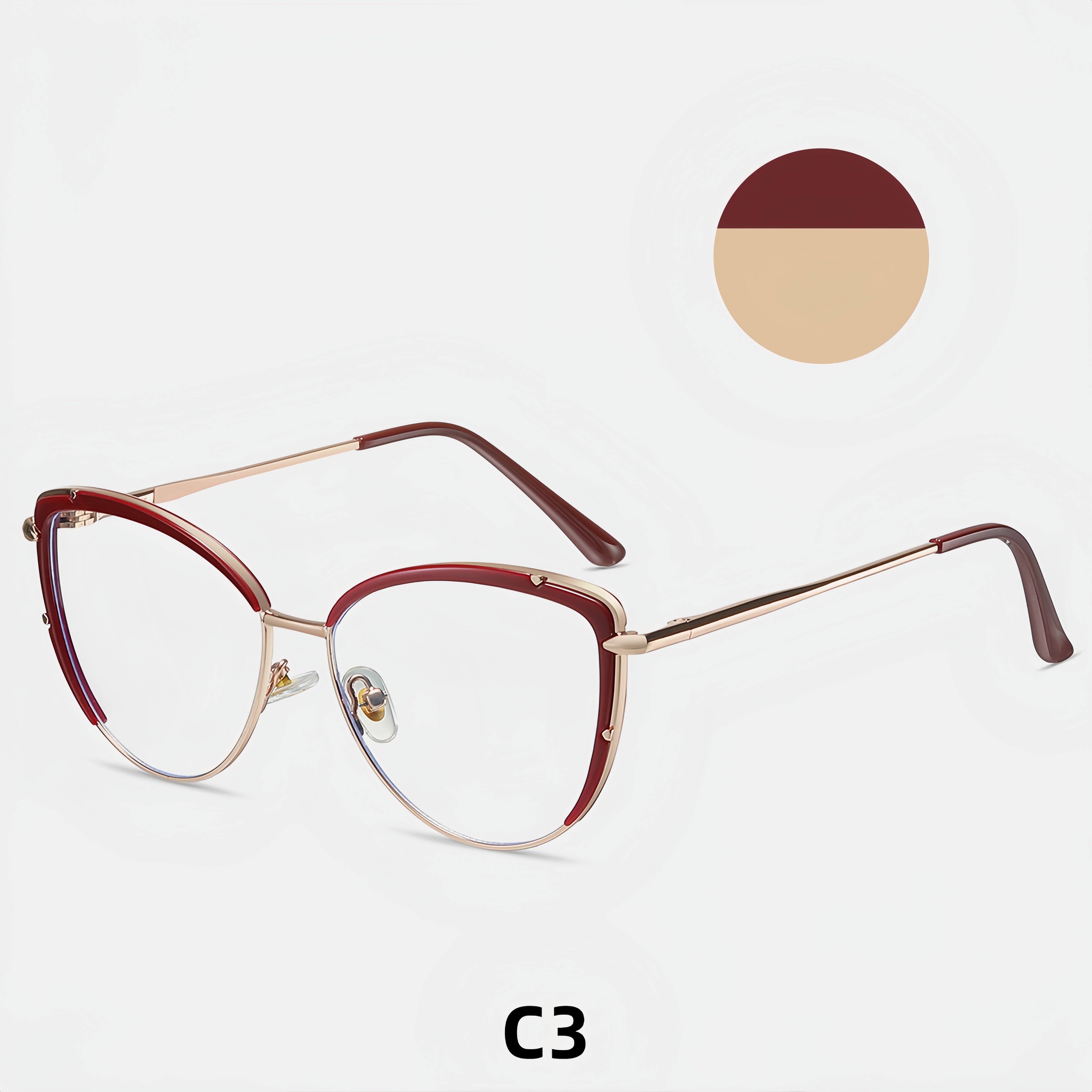Women's TR90 Cat-Eye Metal Eyeglass Frames