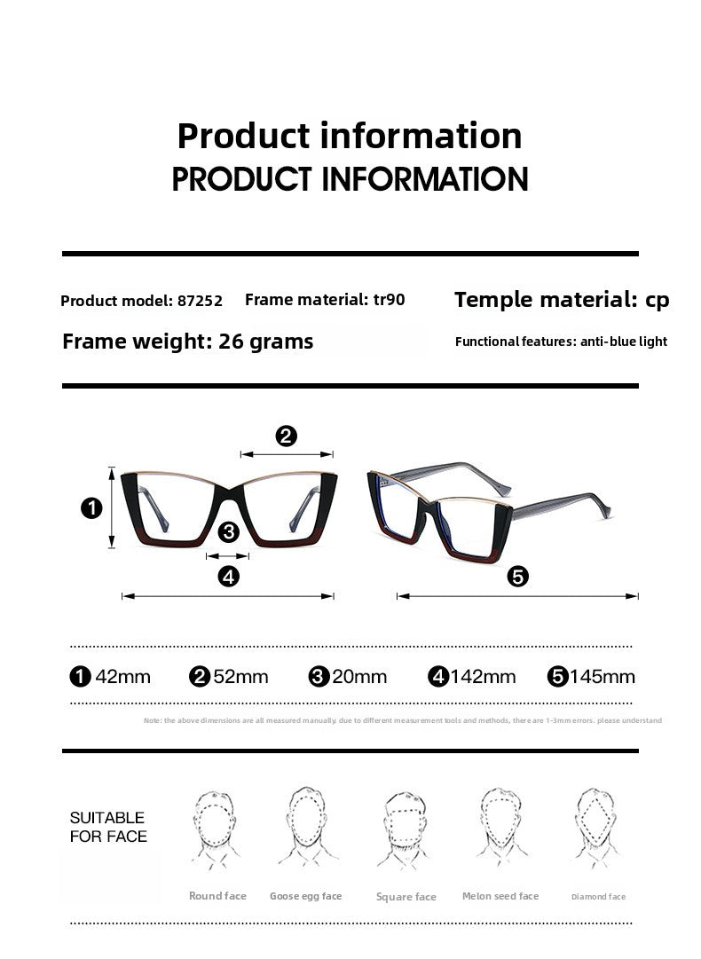 Women's Square TR90 Glasses Frames