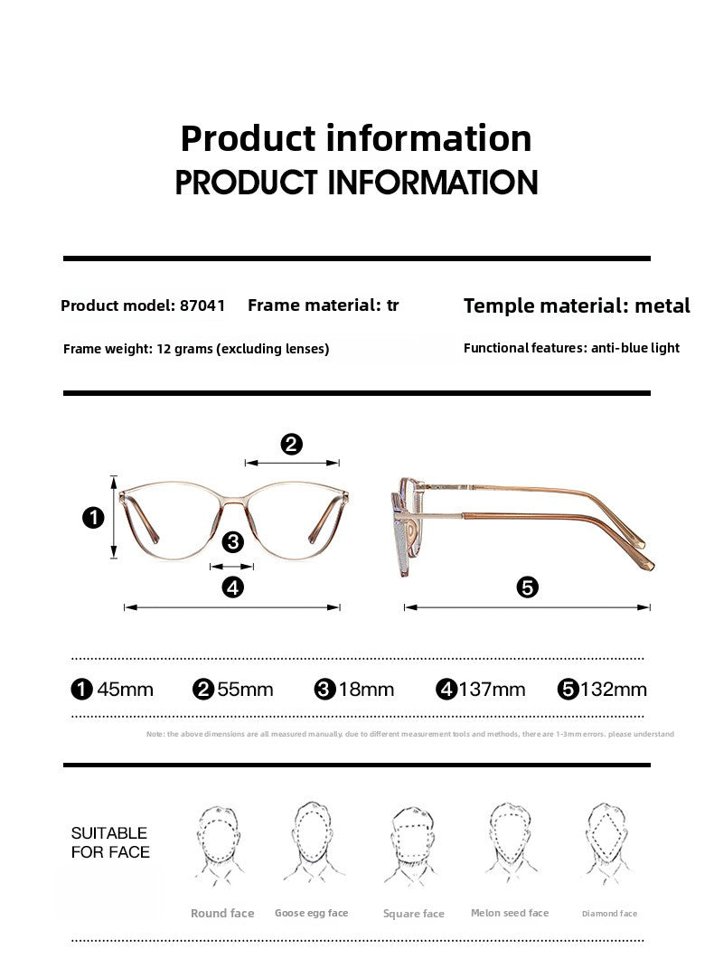Women's TR90 Prescription Glasses Frames