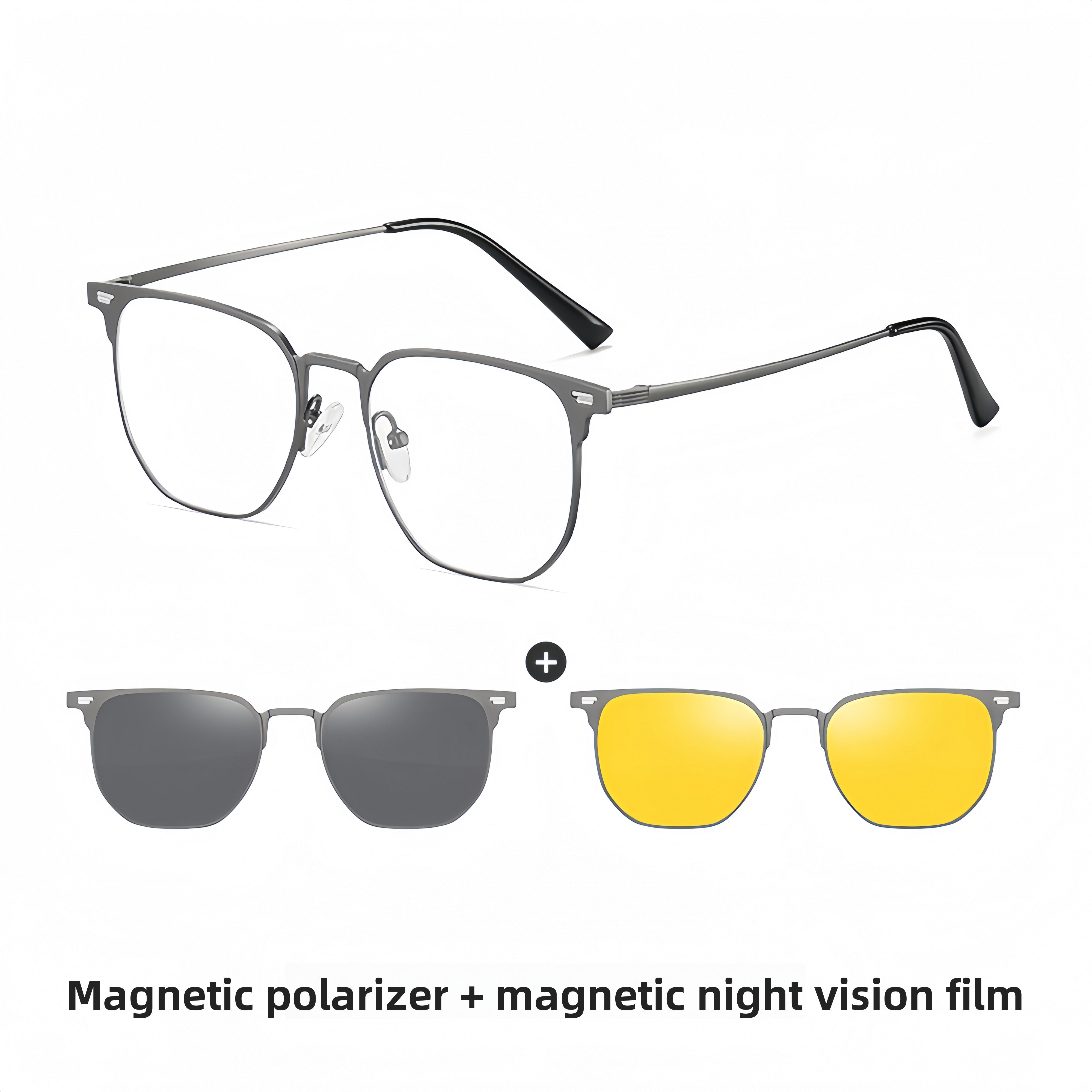 Men's 3-in-1 Magnetic Sunglasses - Prescription Glasses Frame