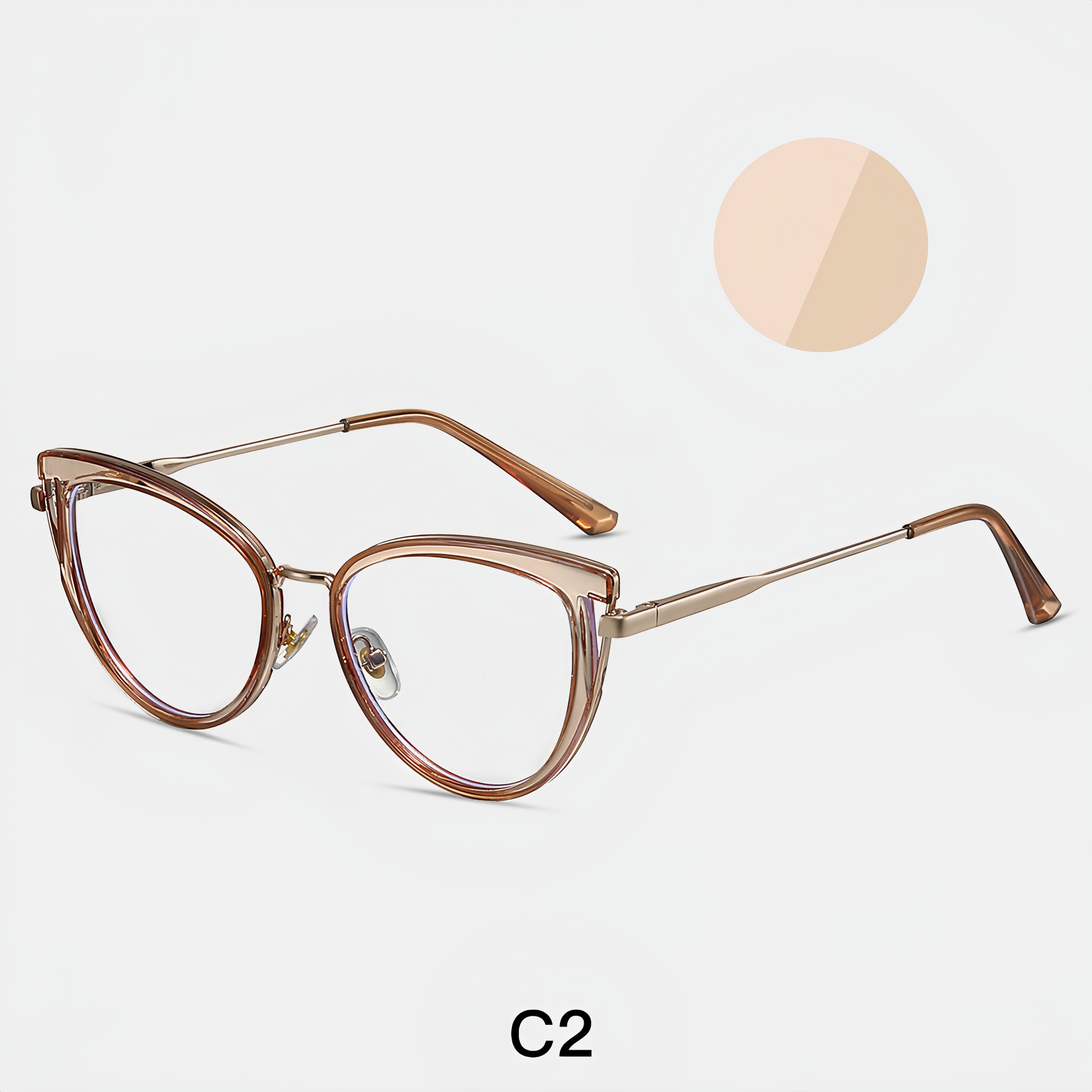 Women's TR90 & Metal Leopard Print Cat-Eye Eyeglass Frames