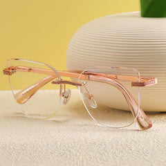 Rimless Beveled Edge Glasses