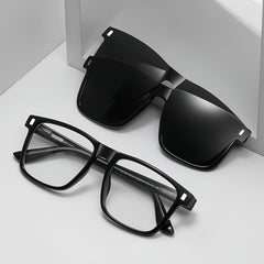 Magnetic Clip-On Polarized Sunglasses