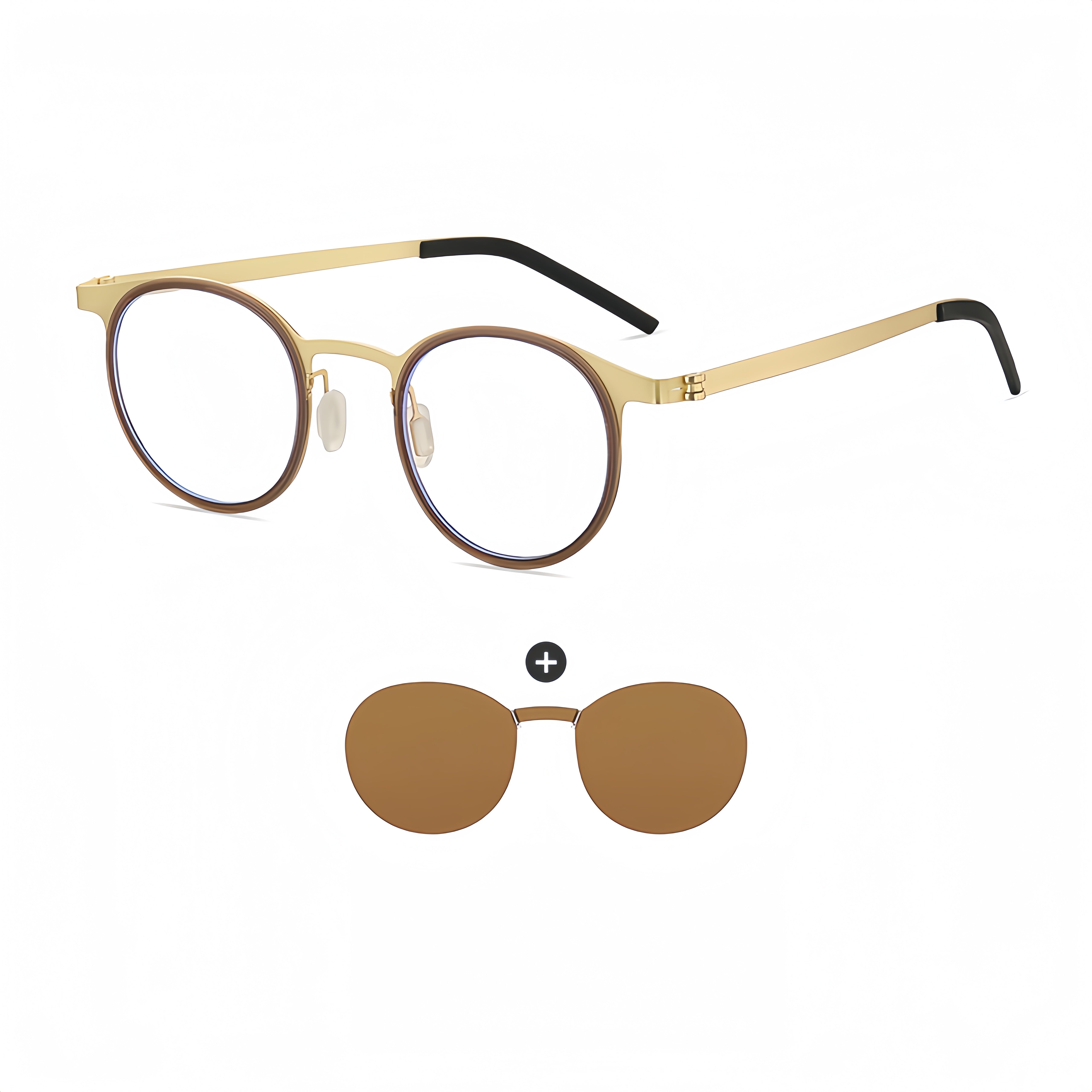 Circular Titanium Mag-Polarized RX Frame