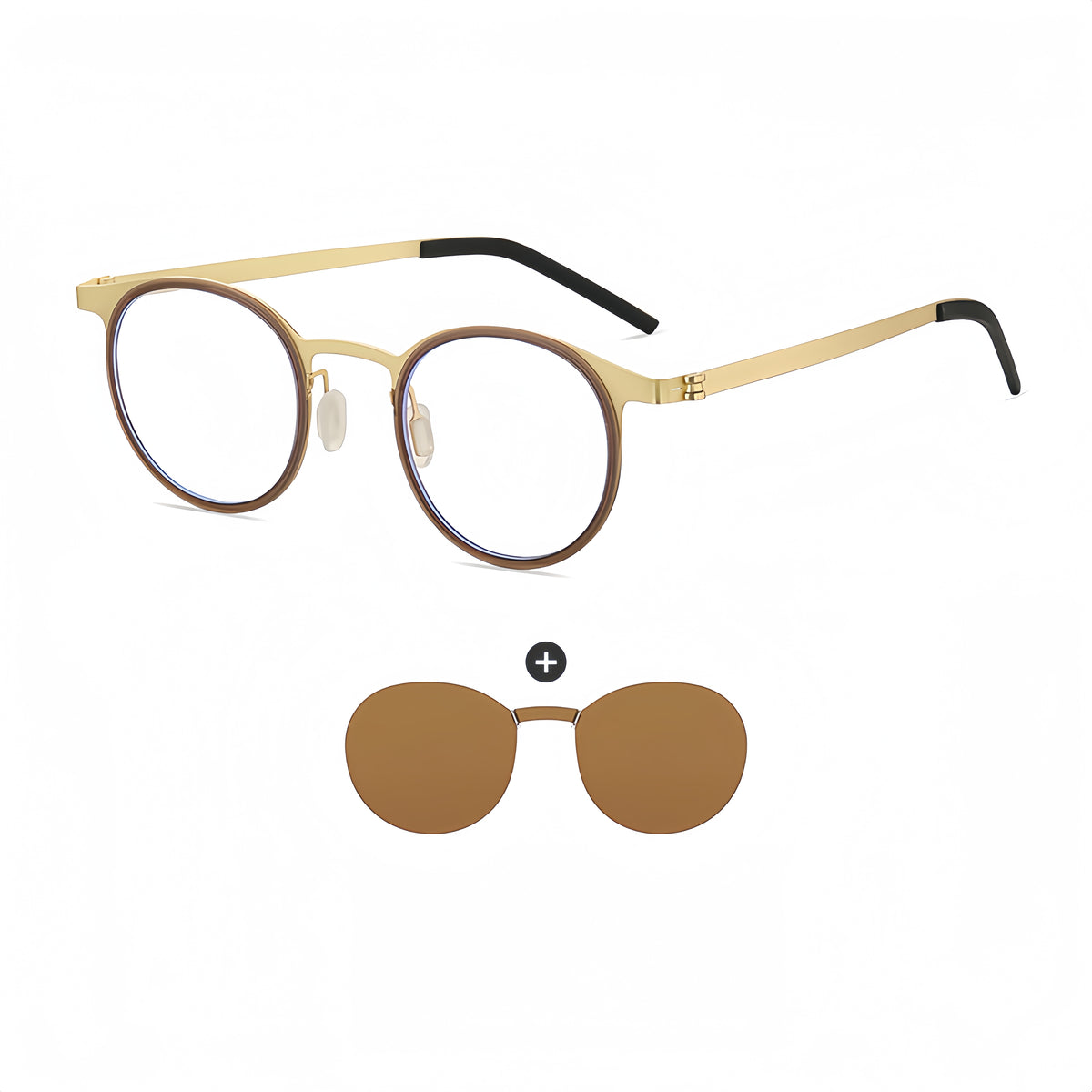 Circular Titanium Mag-Polarized RX Frame