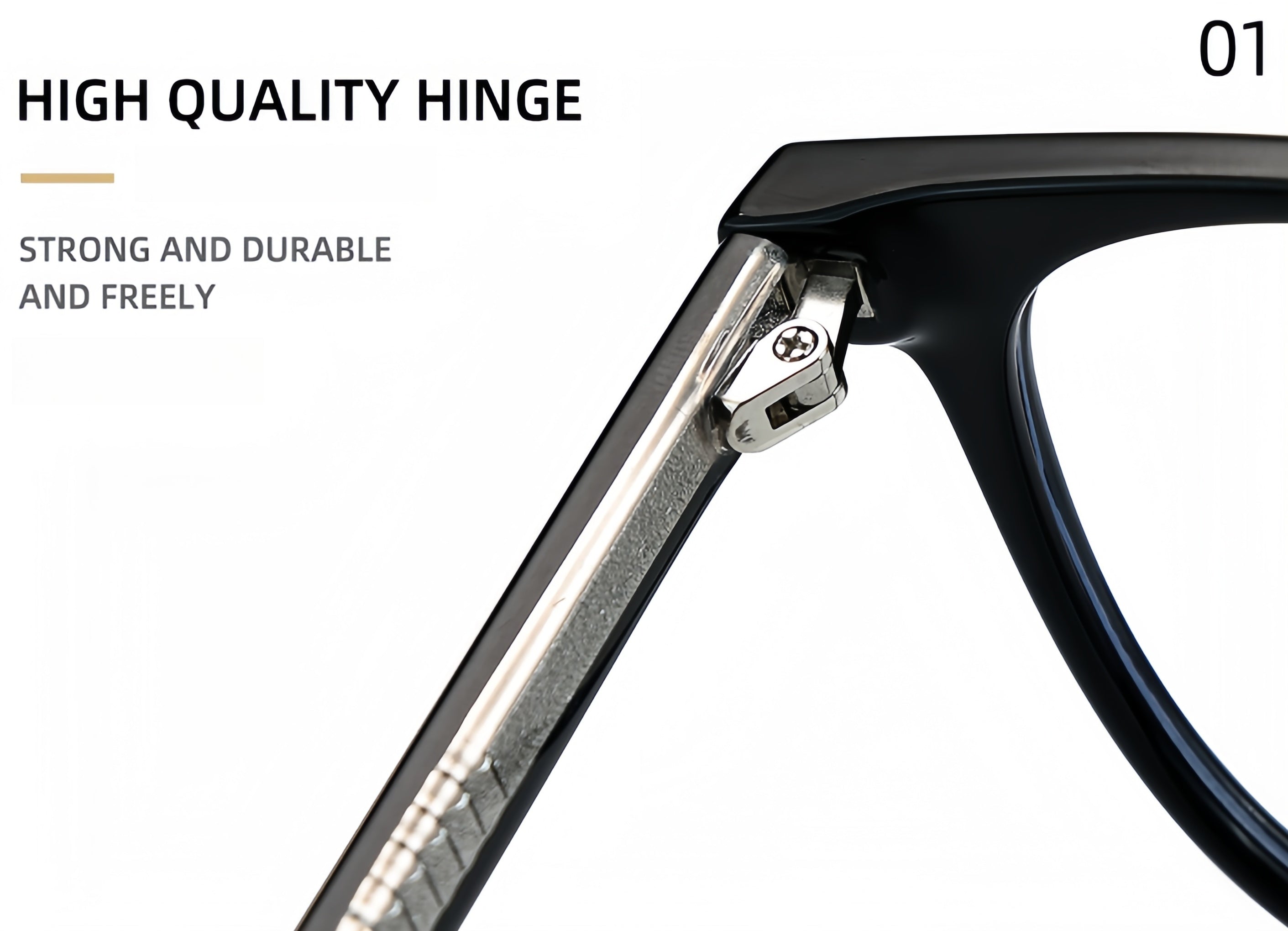 TR90 Frame with Acetate Temple Large Vision Glasses