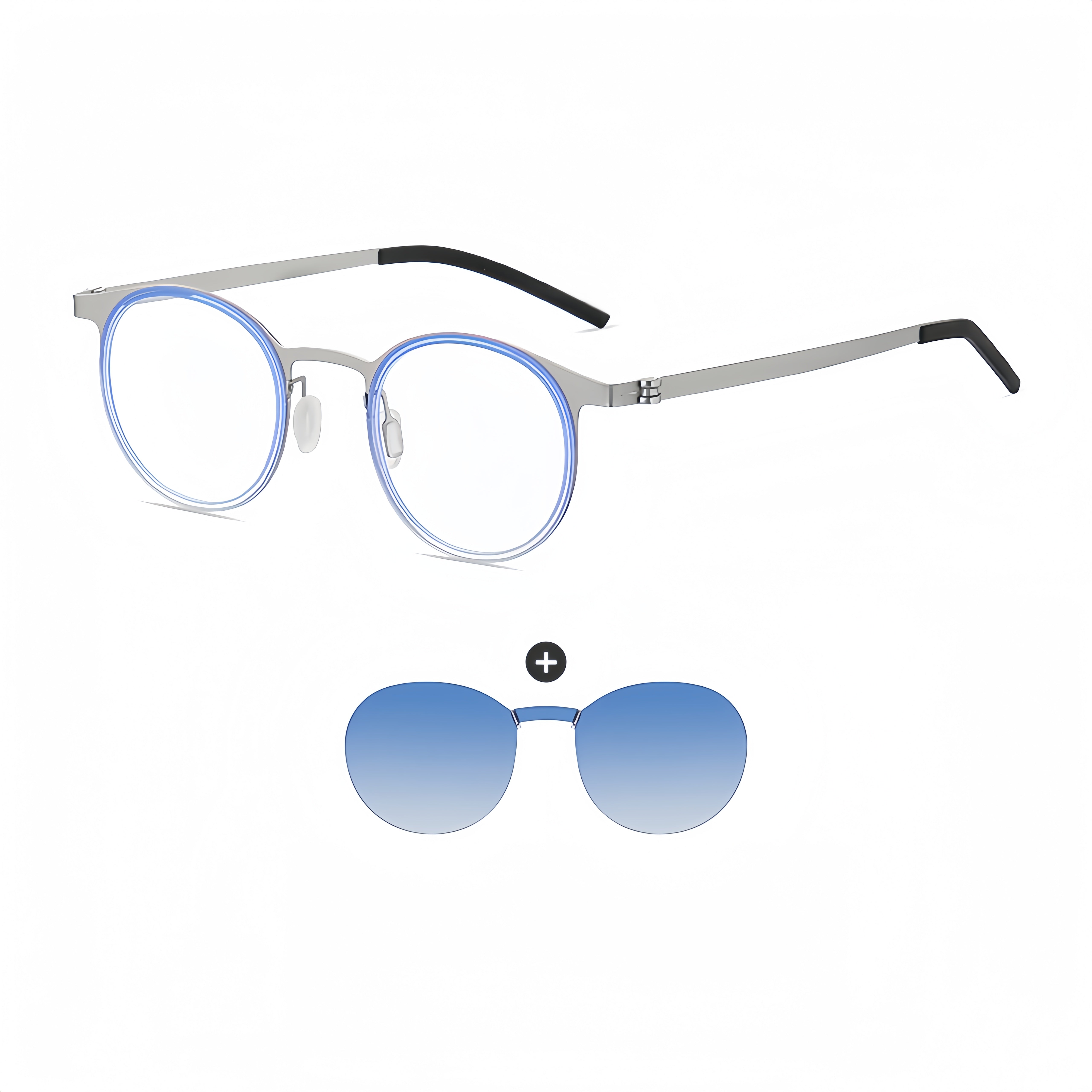 Circular Titanium Mag-Polarized RX Frame