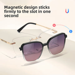 Women's TR90 Prescription Frame & Magnetic Clip-on Sunglass Kit
