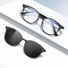 Men's Magnetic Clip-On Sunglasses Bundle with Rx-Ready Optical Frames