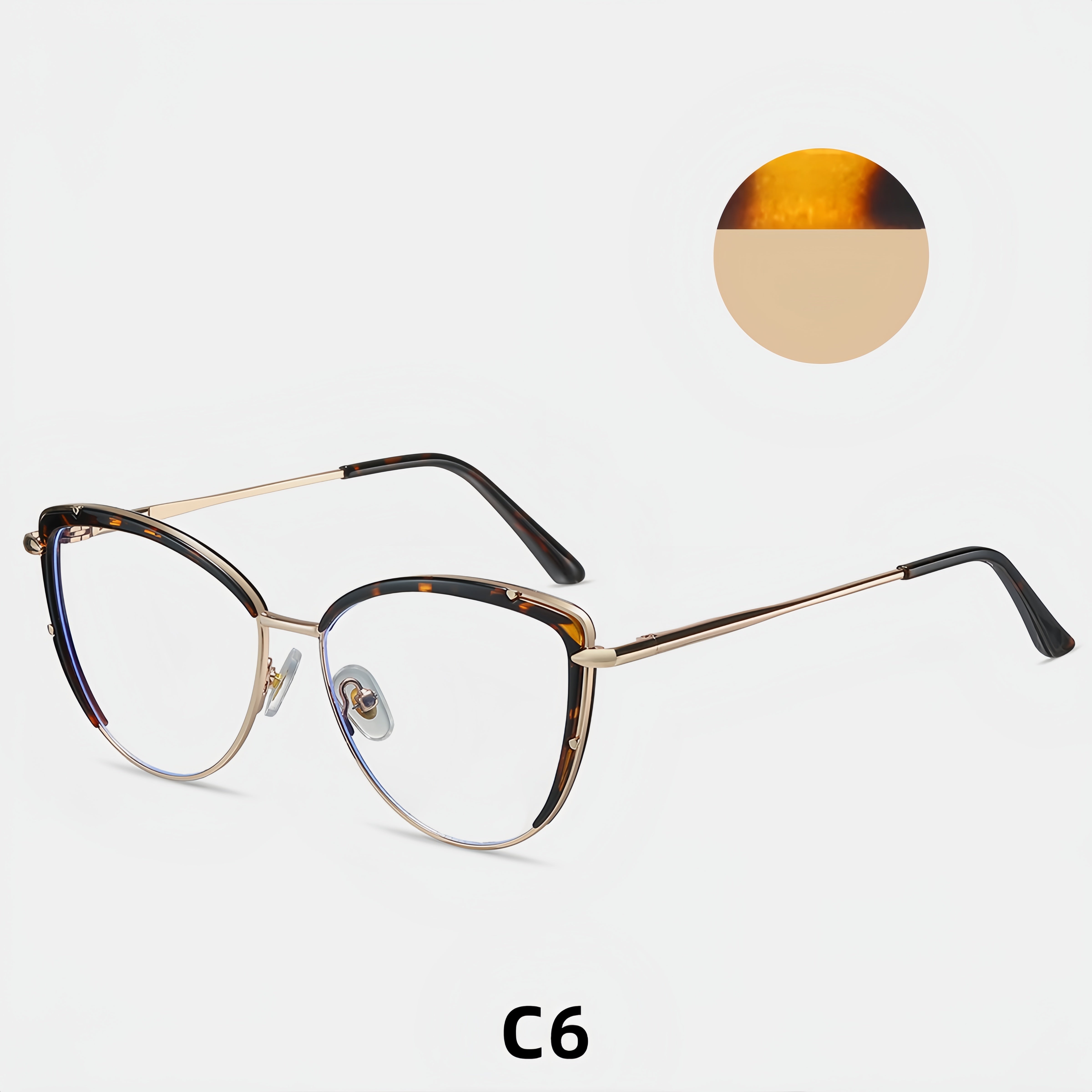 Women's TR90 Cat-Eye Metal Eyeglass Frames