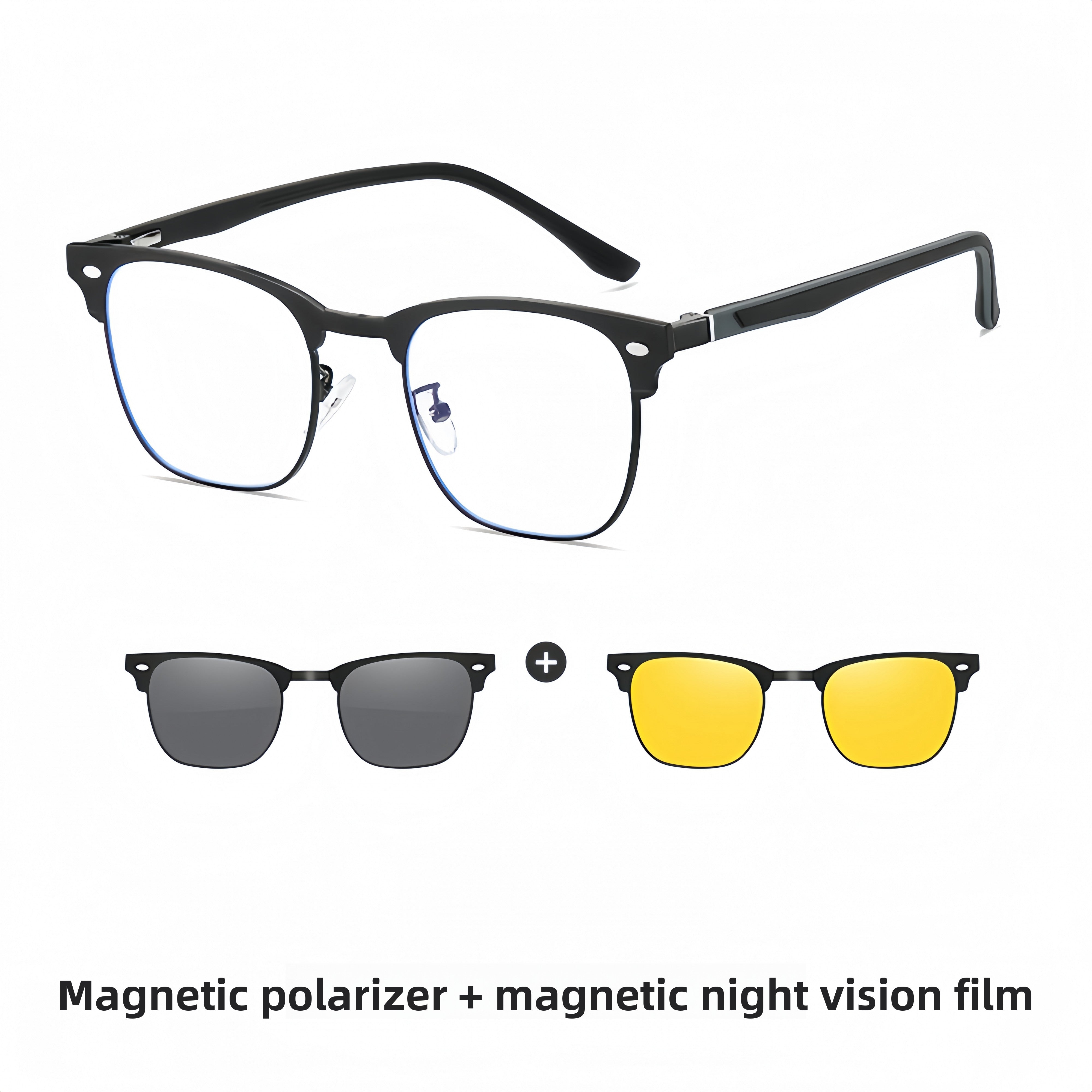 Men's Magnetic Clip-On Titanium RX Frame