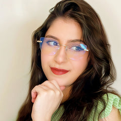 Women's Rimless Metal Glasses Frames