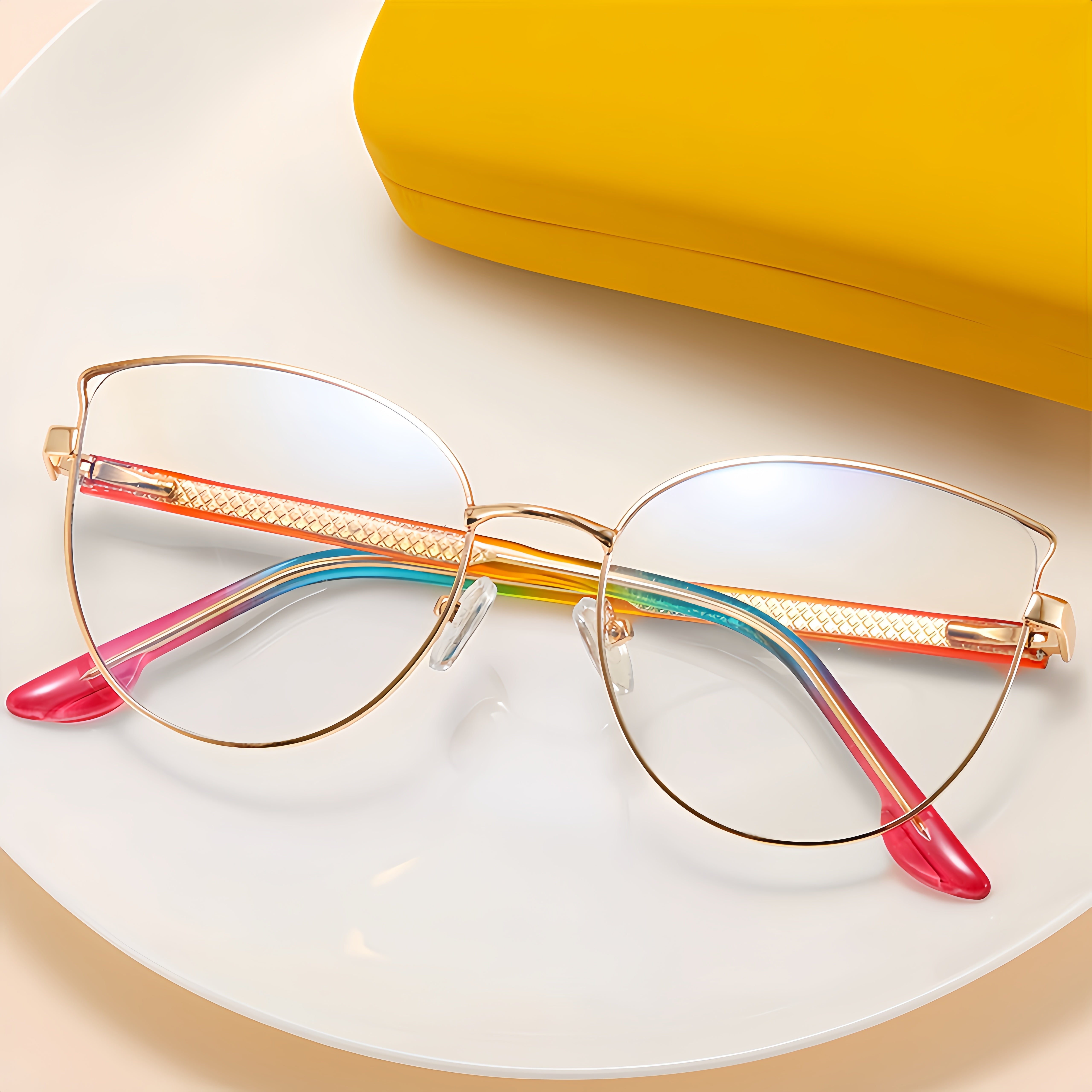 Metal Cat-Eye Prescription-Ready Optical Frames