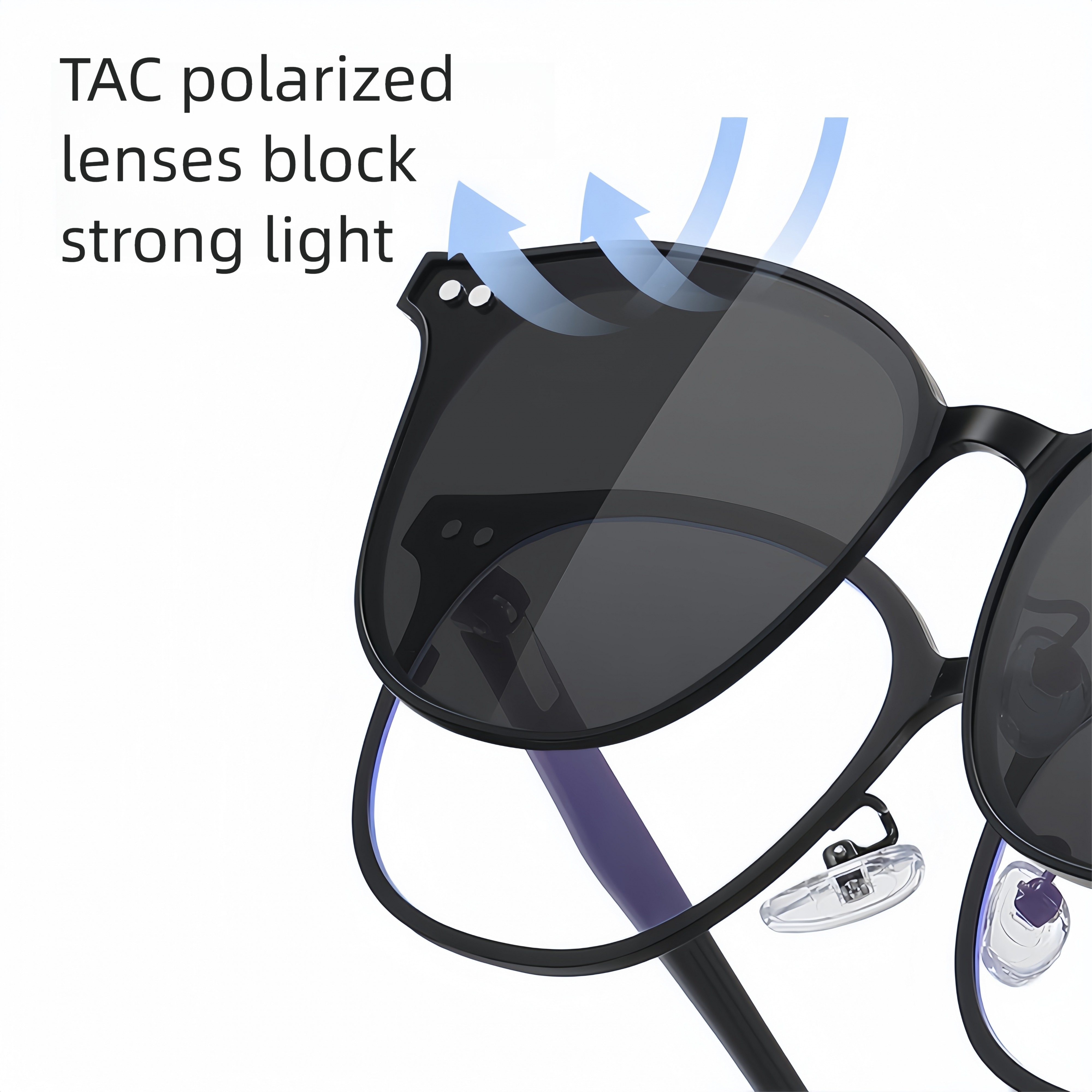 Men's Magnetic Clip-On Sunglasses Bundle with Rx-Ready Optical Frames