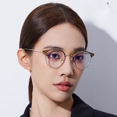 Unisex Browline Prescription Glasses Frames