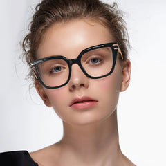 Women's TR90 & Metal Square Eyeglass Frames
