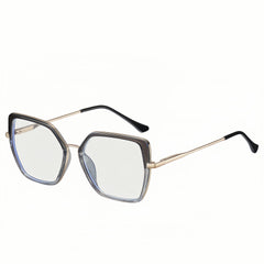Women's Geometric Metal Optical Frames - Architectural Prescription-Ready