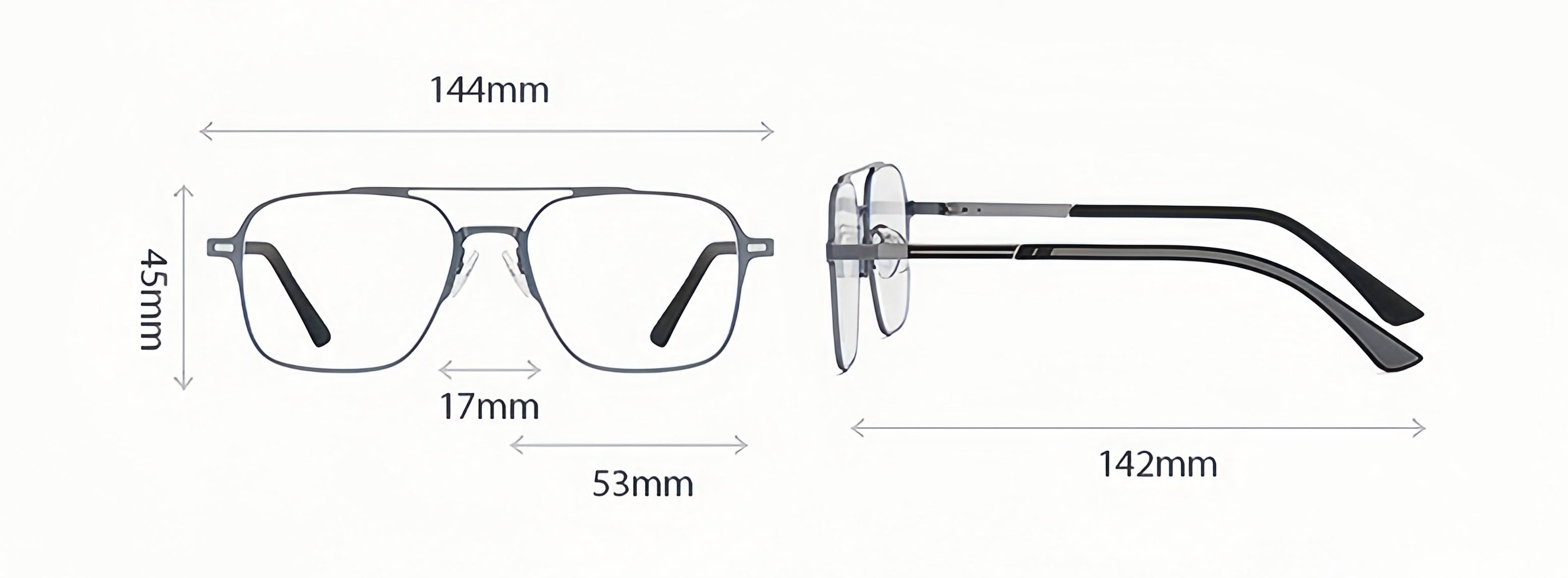 Men's Aluminum-Magnesium Alloy Prescription Eyeglass Frames