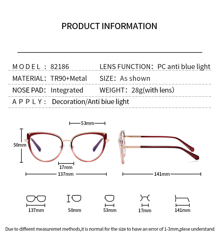 Women's Cat-Eye Glasses Frames