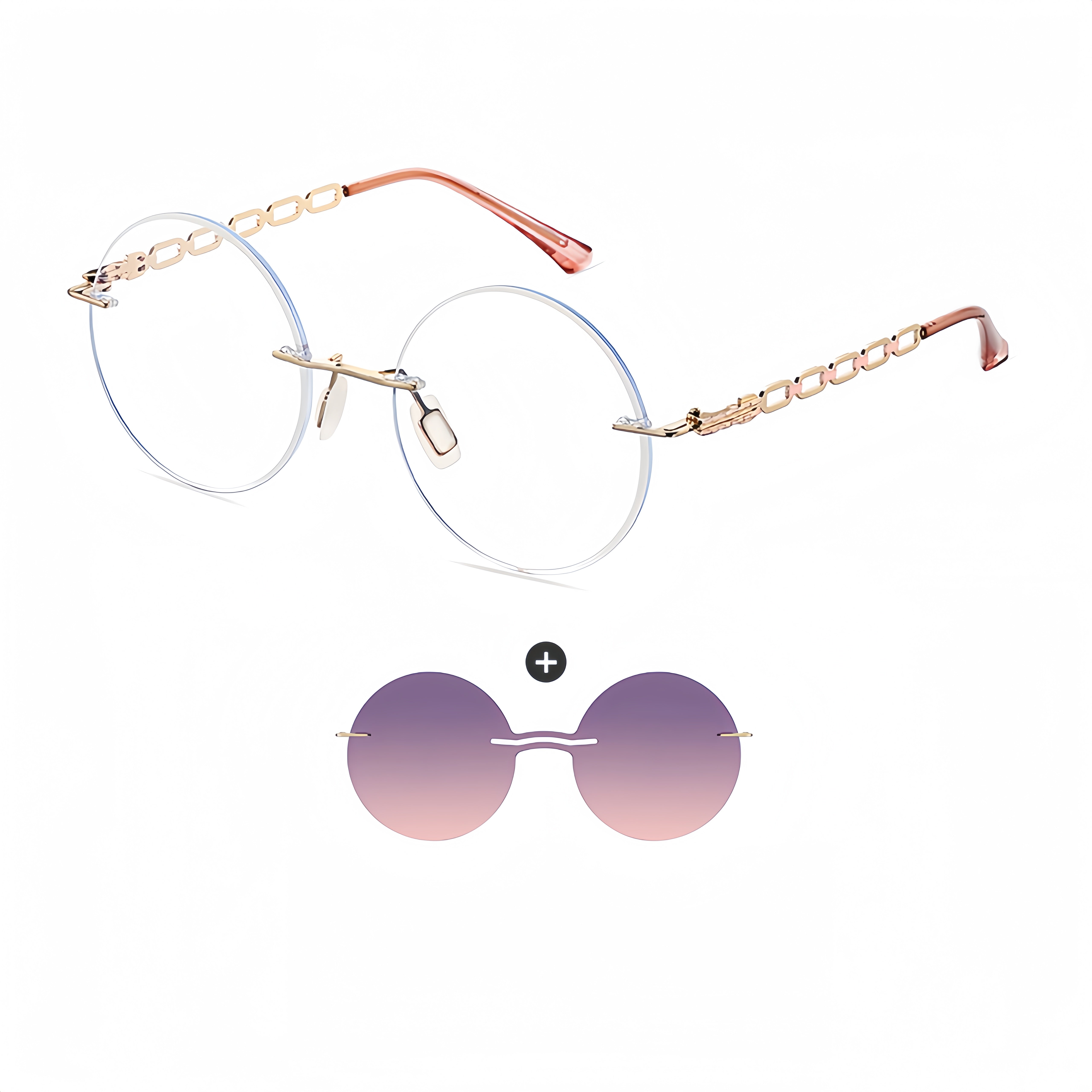 Semi-Rimless Magnetic RX Frame