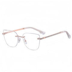 Rimless Beveled Edge Glasses