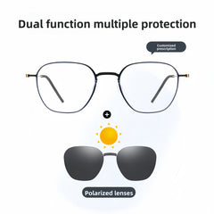 Rimless RX Frame with Magnetic Sunglass Clip